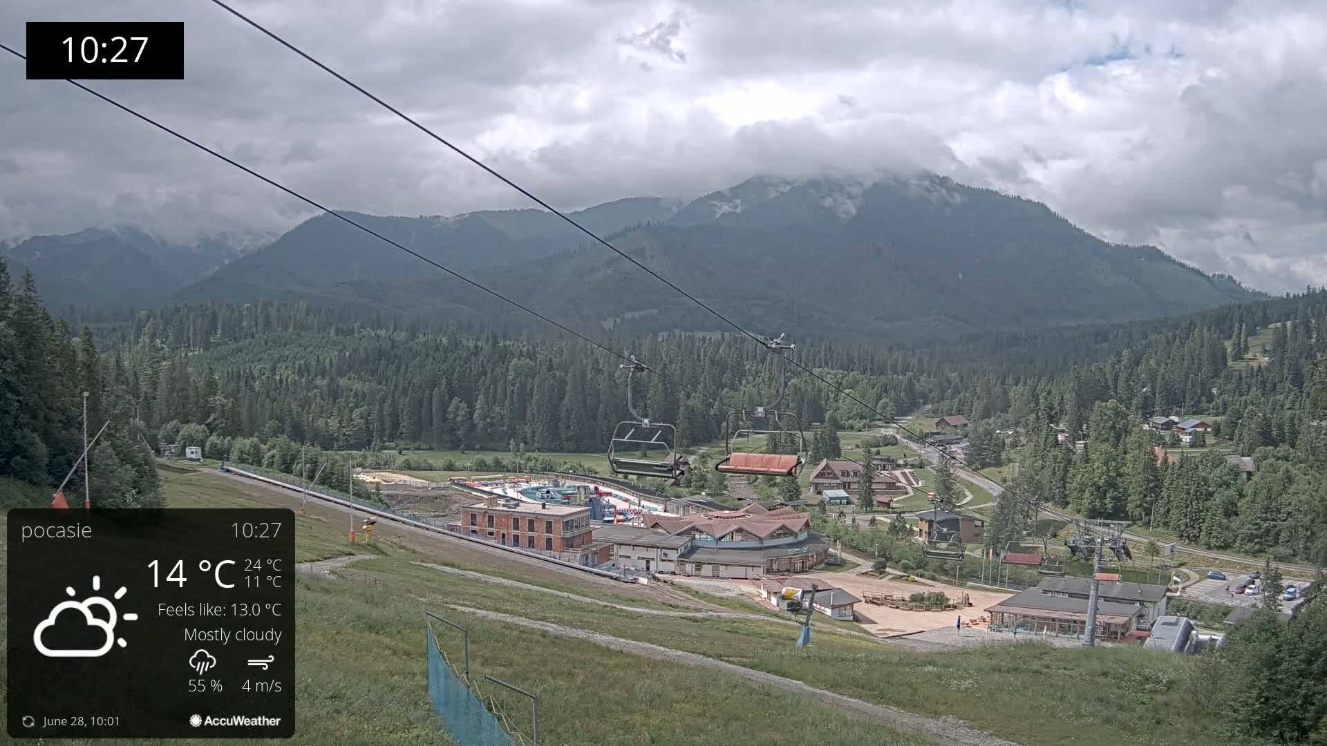 Meander Oravice Village Ski Slopes & Osobita Mountain Live Cam - Vitanova, Tvrdosin, Zilina, Slovakia