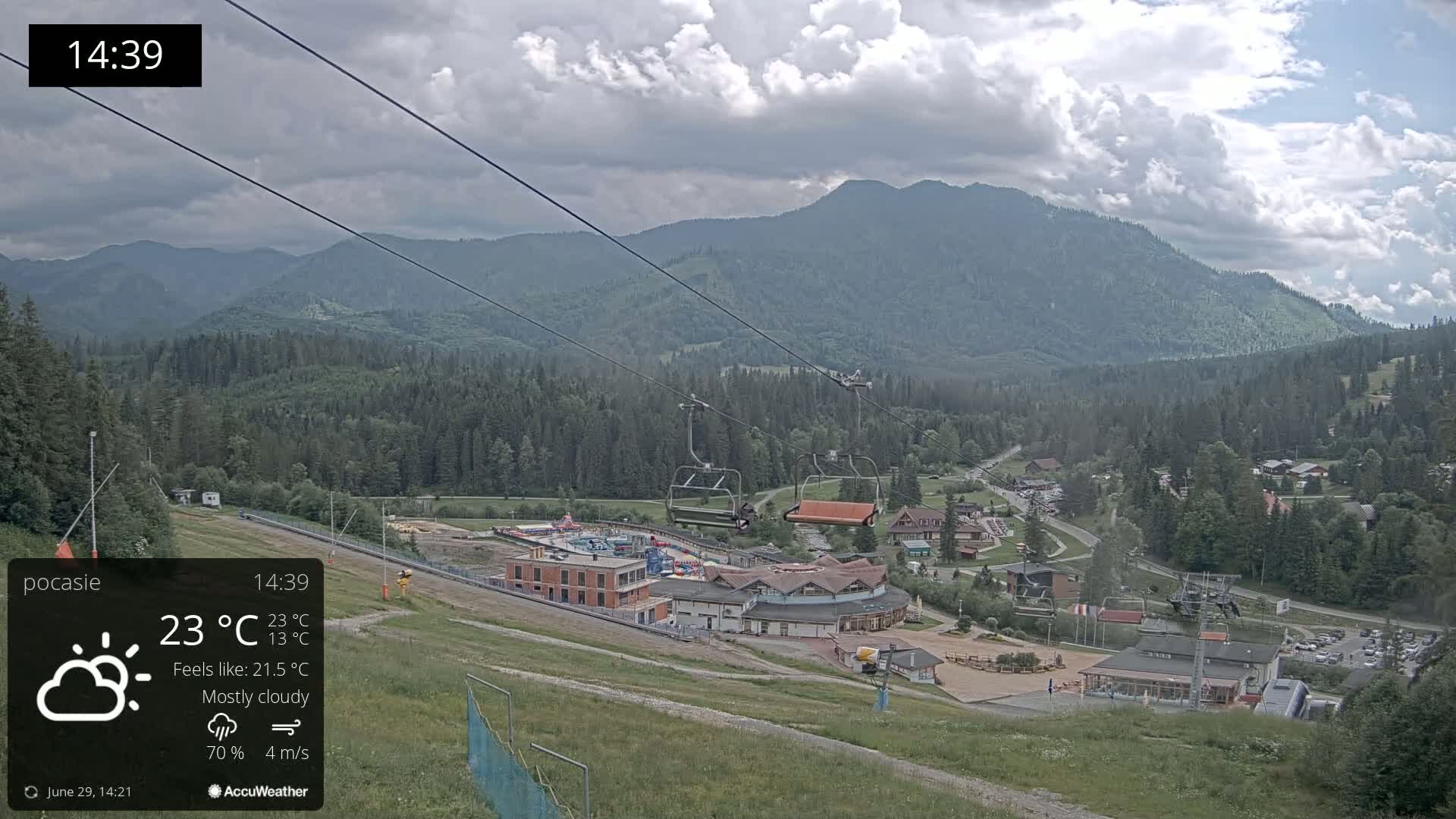 Meander Oravice Village Ski Slopes & Osobita Mountain Live Cam - Vitanova, Tvrdosin, Zilina, Slovakia