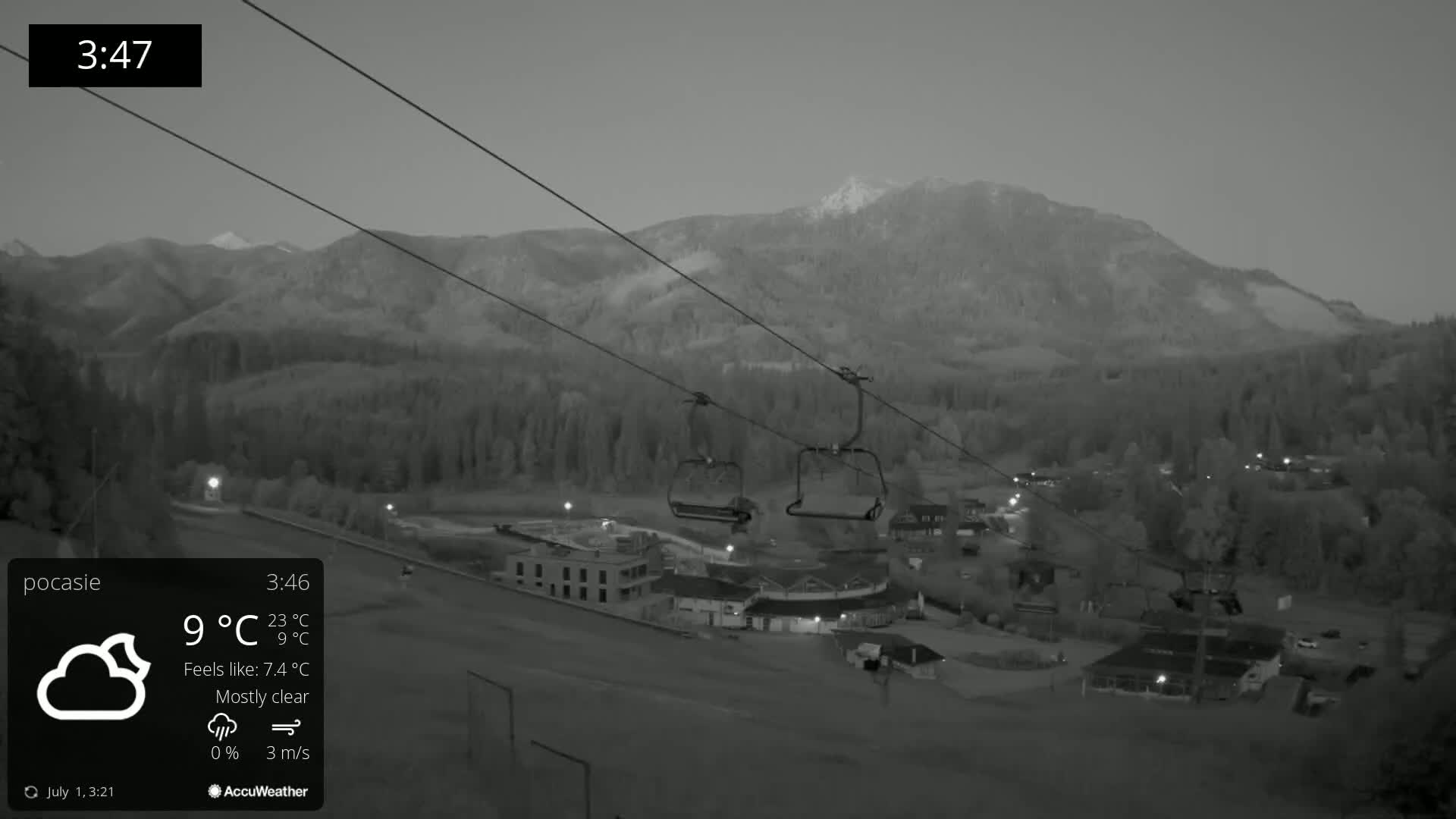 Meander Oravice Village Ski Slopes & Osobita Mountain Live Cam - Vitanova, Tvrdosin, Zilina, Slovakia