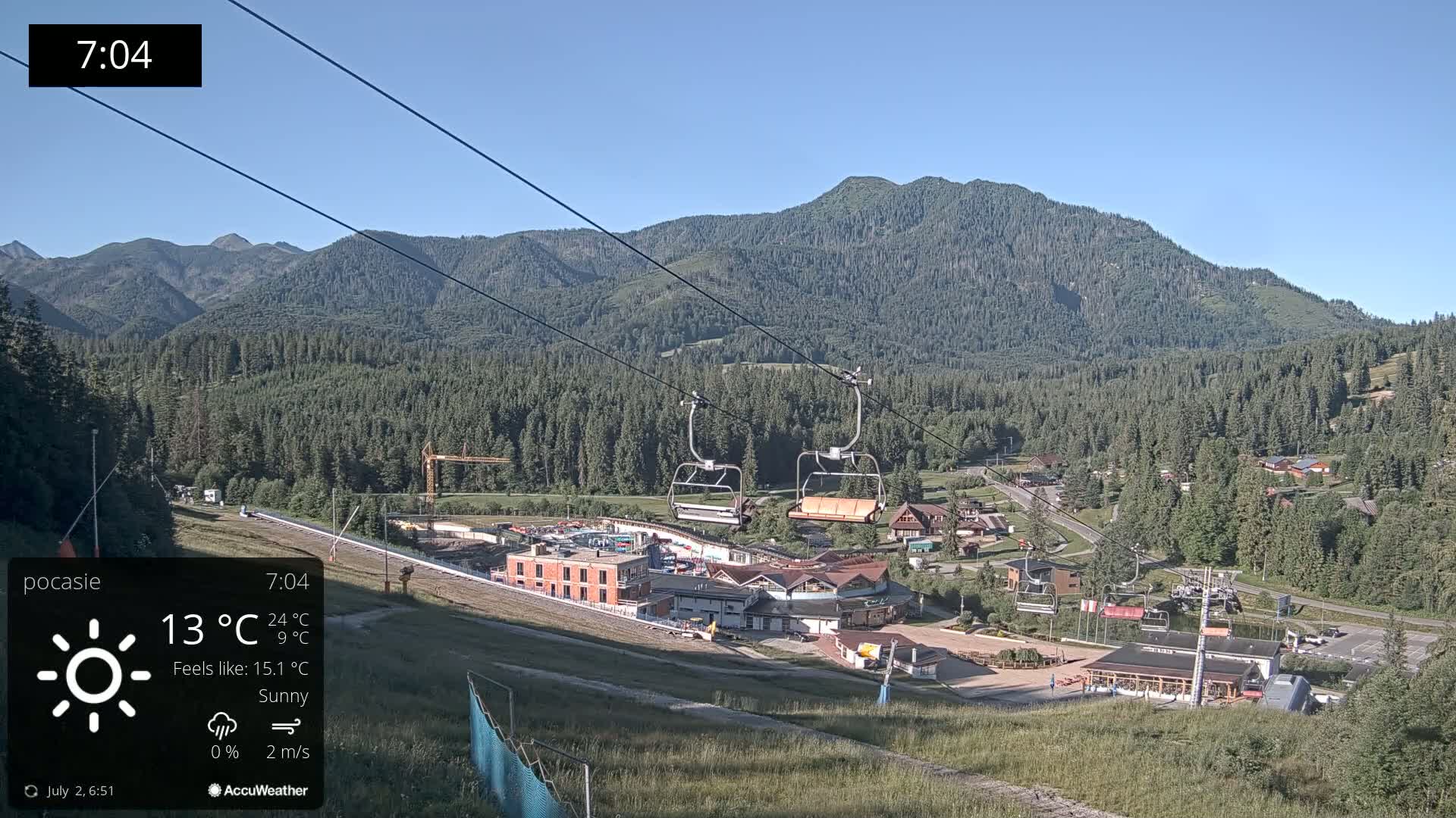 Meander Oravice Village Ski Slopes & Osobita Mountain Live Cam - Vitanova, Tvrdosin, Zilina, Slovakia