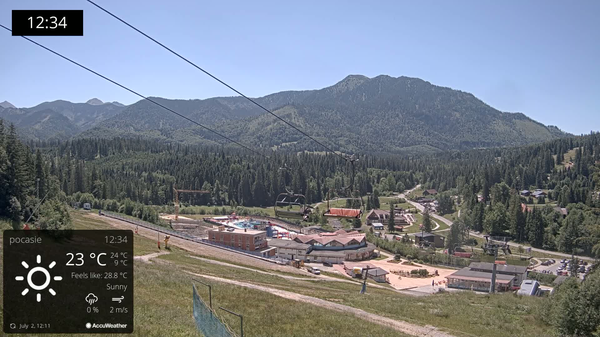 Meander Oravice Village Ski Slopes & Osobita Mountain Live Cam - Vitanova, Tvrdosin, Zilina, Slovakia