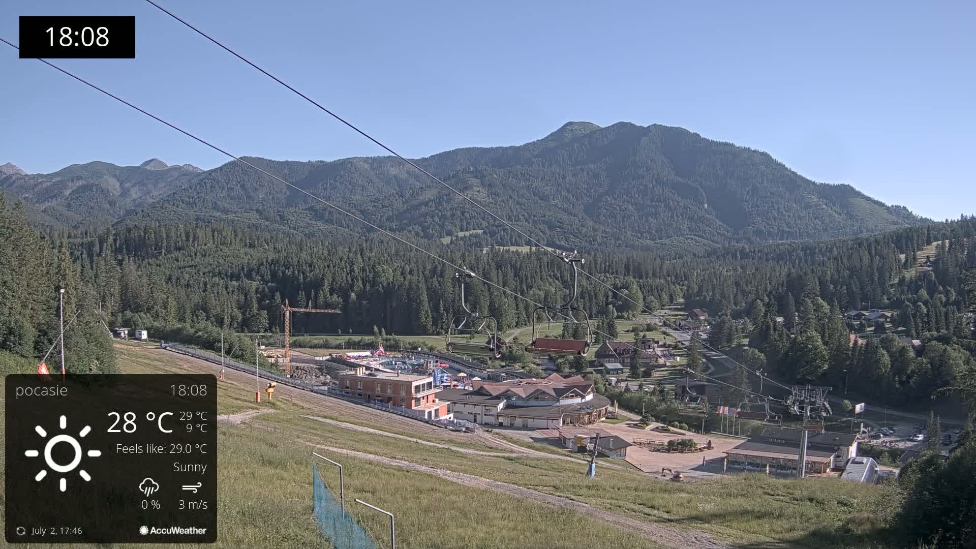 Meander Oravice Village Ski Slopes & Osobita Mountain Live Cam - Vitanova, Tvrdosin, Zilina, Slovakia