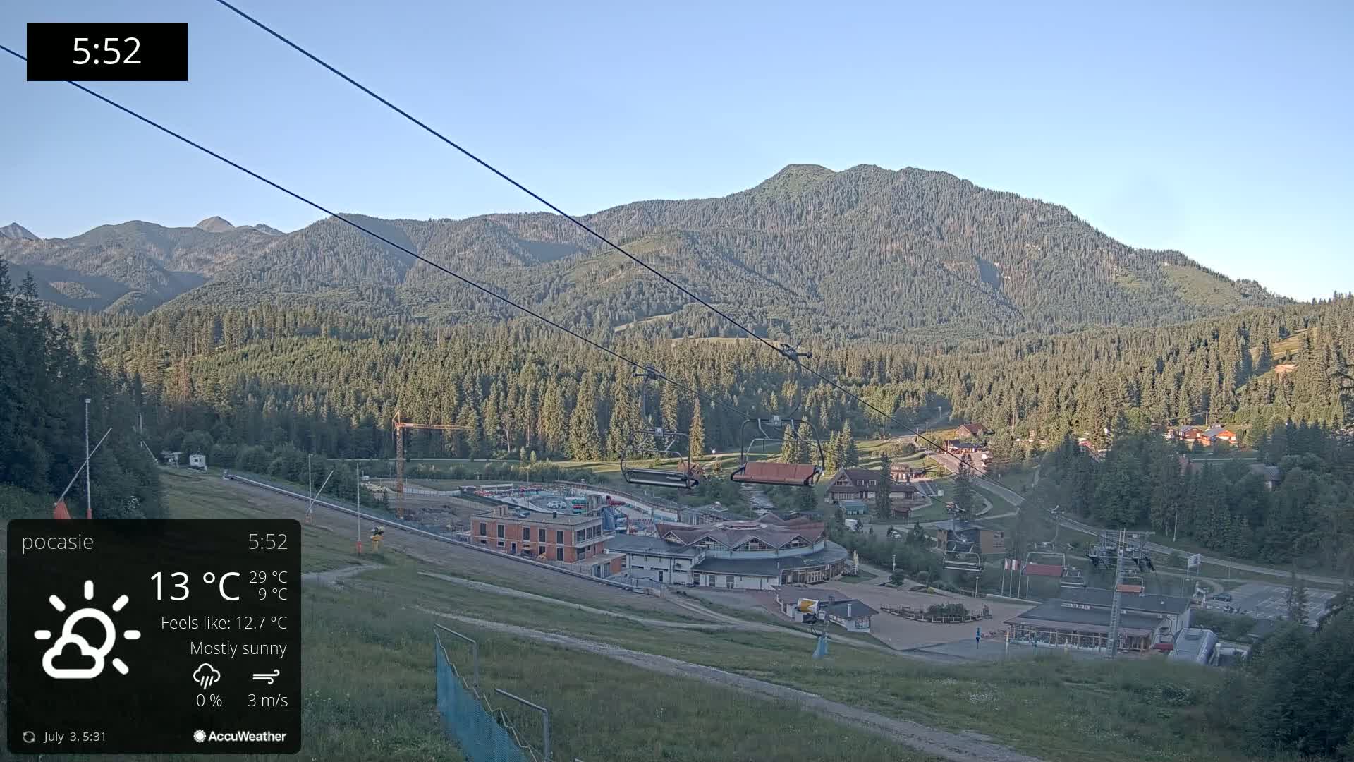 Meander Oravice Village Ski Slopes & Osobita Mountain Live Cam - Vitanova, Tvrdosin, Zilina, Slovakia