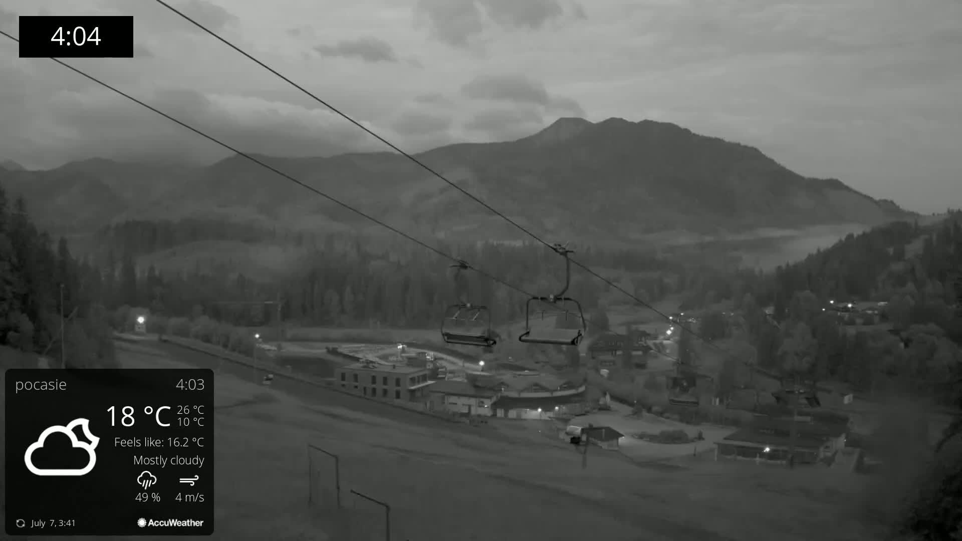 Meander Oravice Village Ski Slopes & Osobita Mountain Live Cam - Vitanova, Tvrdosin, Zilina, Slovakia