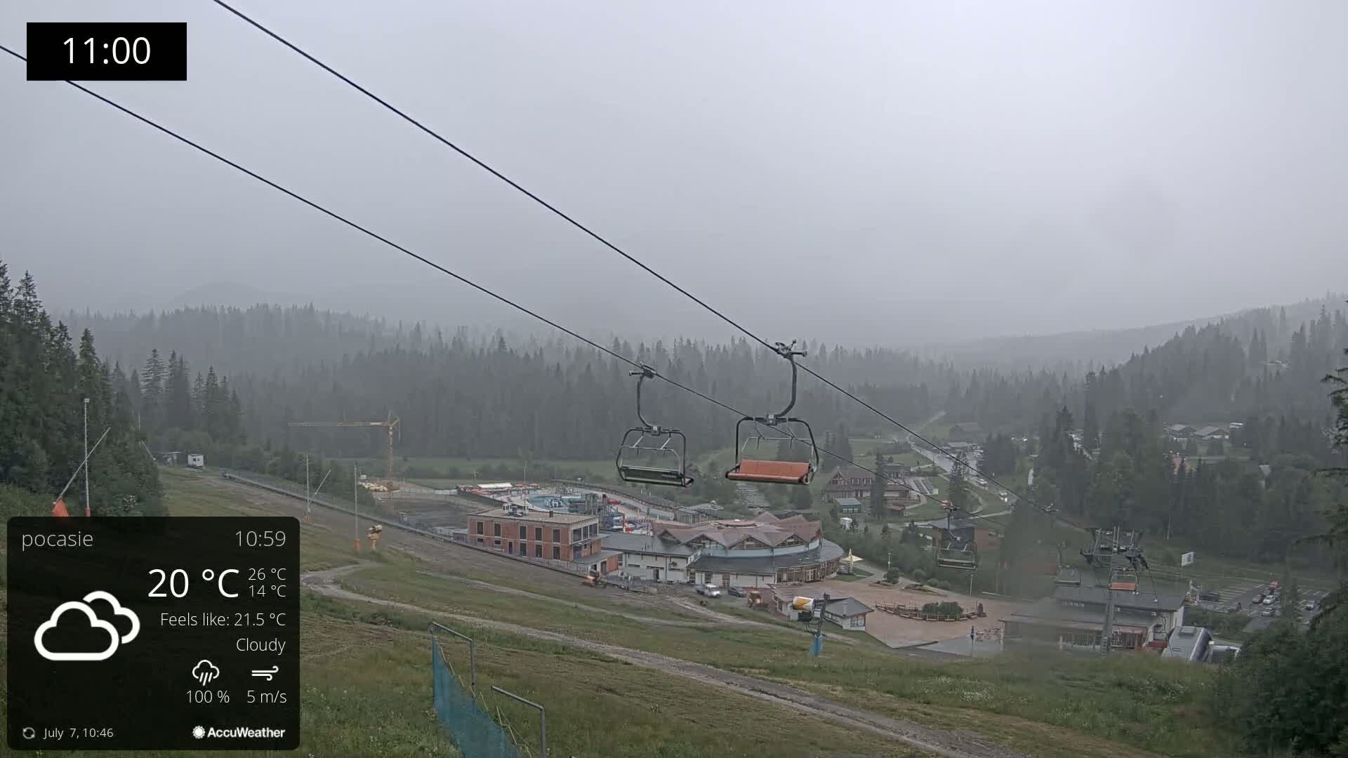 Meander Oravice Village Ski Slopes & Osobita Mountain Live Cam - Vitanova, Tvrdosin, Zilina, Slovakia