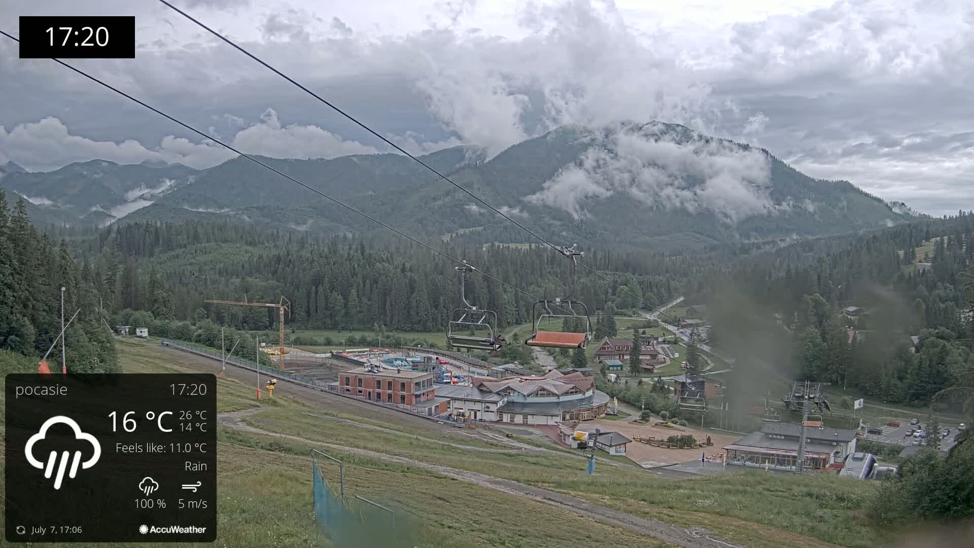 Meander Oravice Village Ski Slopes & Osobita Mountain Live Cam - Vitanova, Tvrdosin, Zilina, Slovakia