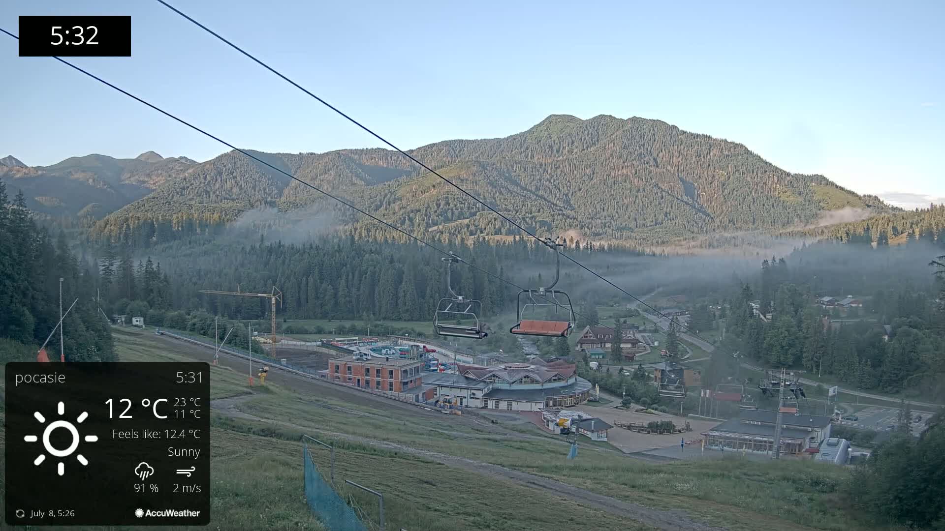 Meander Oravice Village Ski Slopes & Osobita Mountain Live Cam - Vitanova, Tvrdosin, Zilina, Slovakia