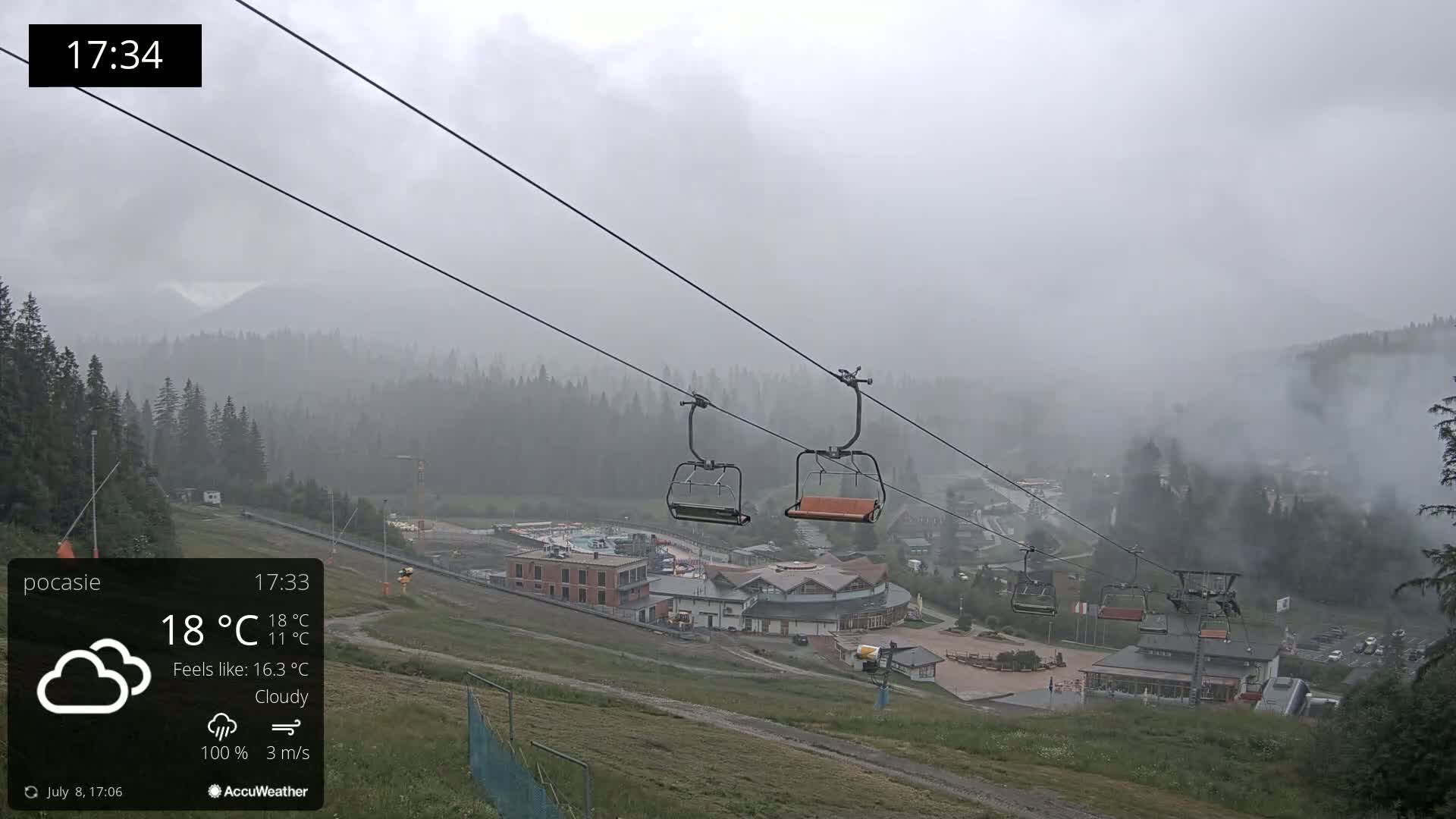 Meander Oravice Village Ski Slopes & Osobita Mountain Live Cam - Vitanova, Tvrdosin, Zilina, Slovakia