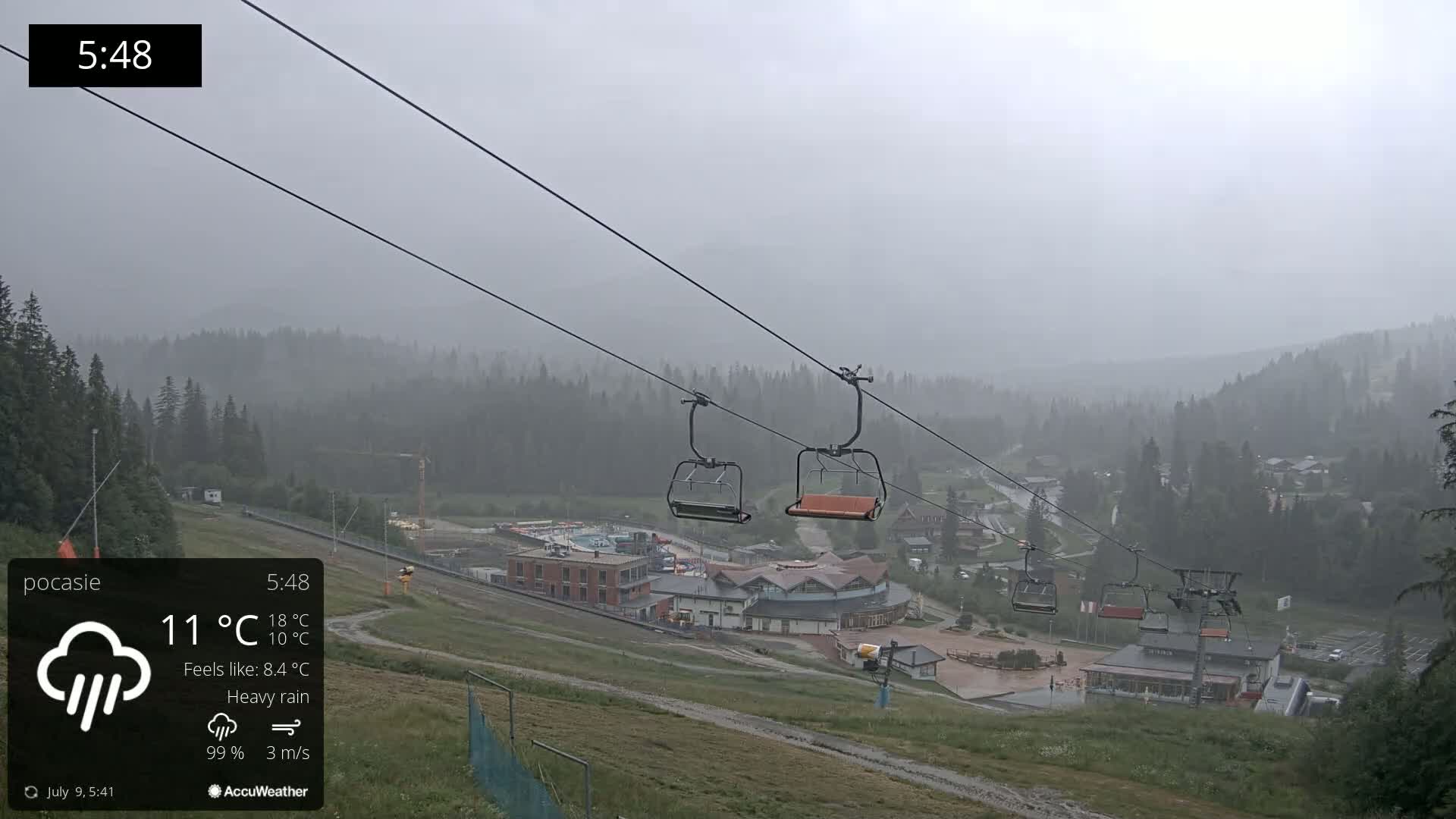 Meander Oravice Village Ski Slopes & Osobita Mountain Live Cam - Vitanova, Tvrdosin, Zilina, Slovakia