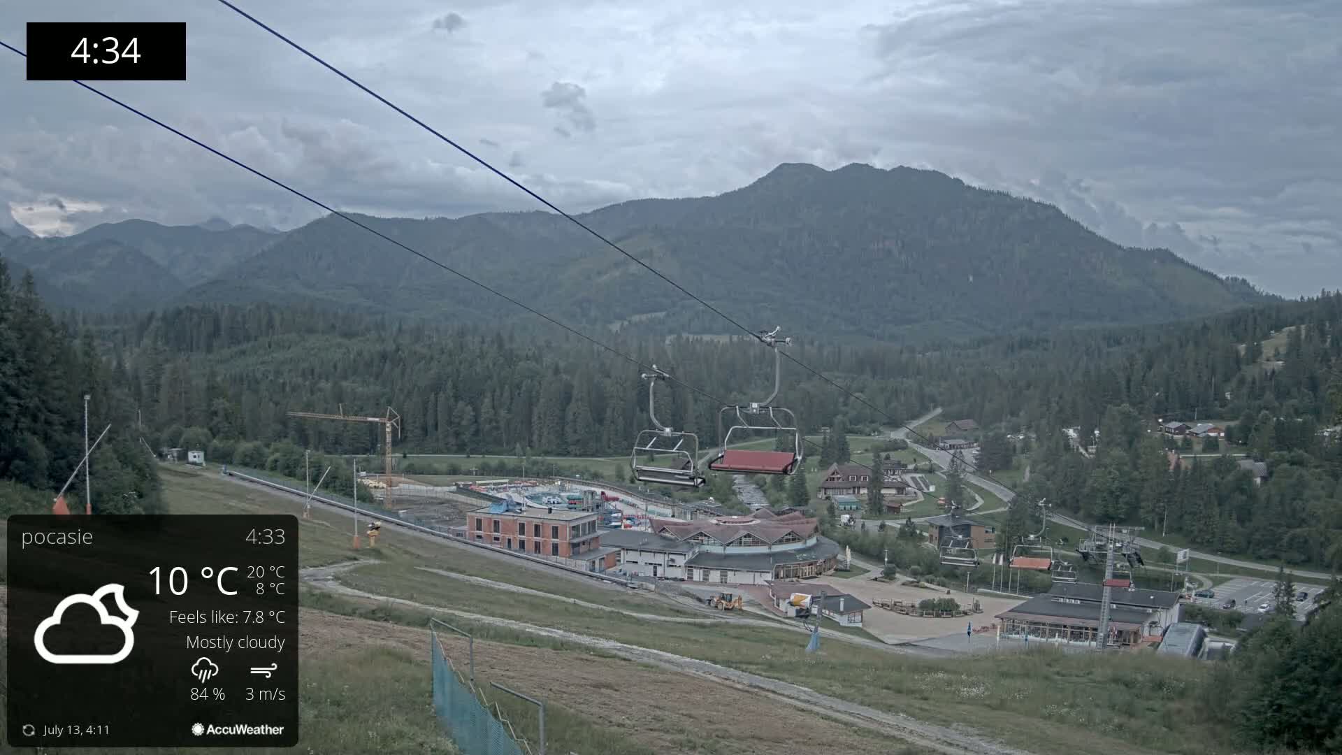 Meander Oravice Village Ski Slopes & Osobita Mountain Live Cam - Vitanova, Tvrdosin, Zilina, Slovakia