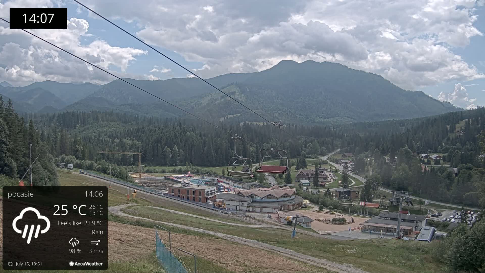 Meander Oravice Village Ski Slopes & Osobita Mountain Live Cam - Vitanova, Tvrdosin, Zilina, Slovakia
