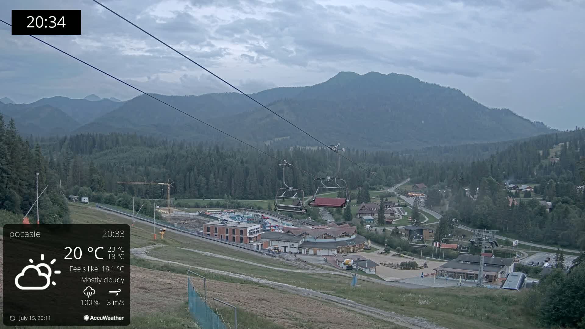 Meander Oravice Village Ski Slopes & Osobita Mountain Live Cam - Vitanova, Tvrdosin, Zilina, Slovakia