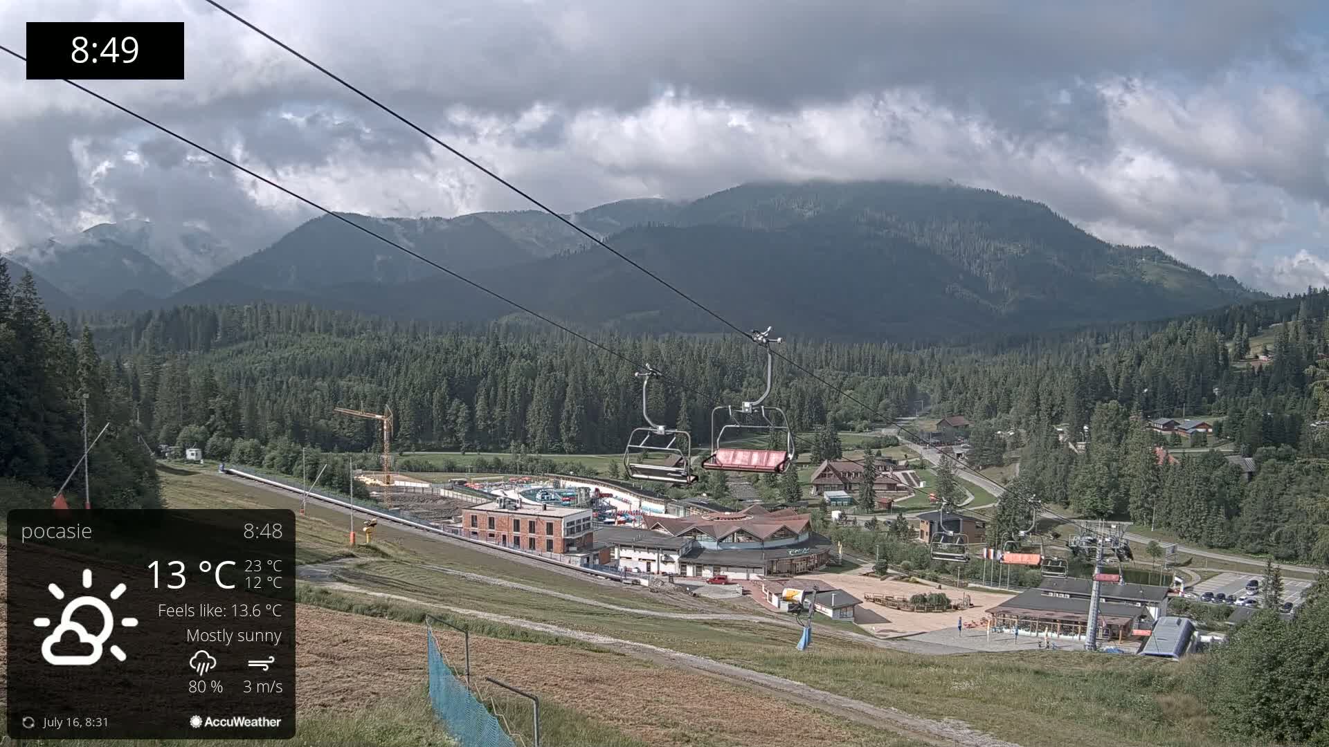 Meander Oravice Village Ski Slopes & Osobita Mountain Live Cam - Vitanova, Tvrdosin, Zilina, Slovakia