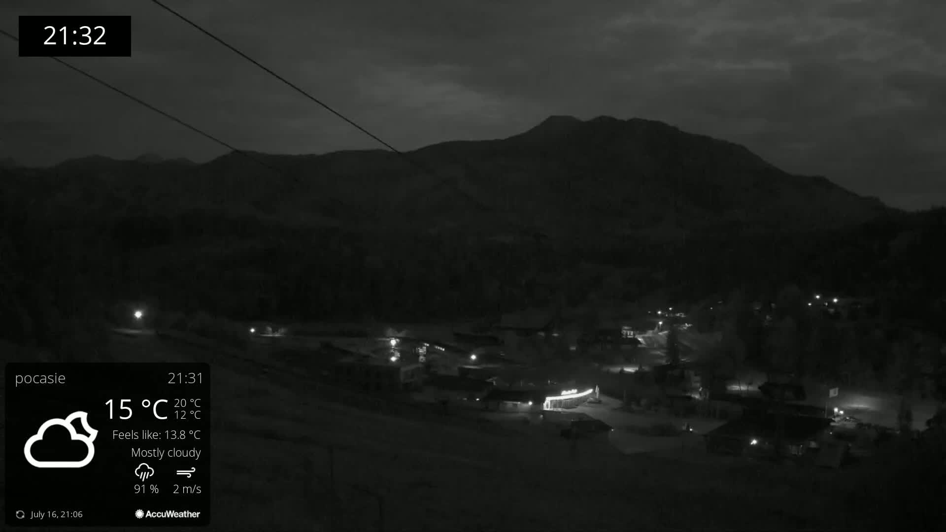 Meander Oravice Village Ski Slopes & Osobita Mountain Live Cam - Vitanova, Tvrdosin, Zilina, Slovakia