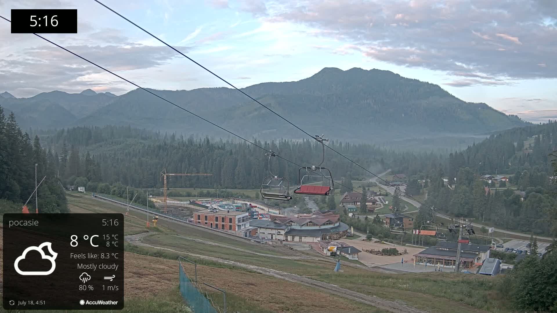 Meander Oravice Village Ski Slopes & Osobita Mountain Live Cam - Vitanova, Tvrdosin, Zilina, Slovakia