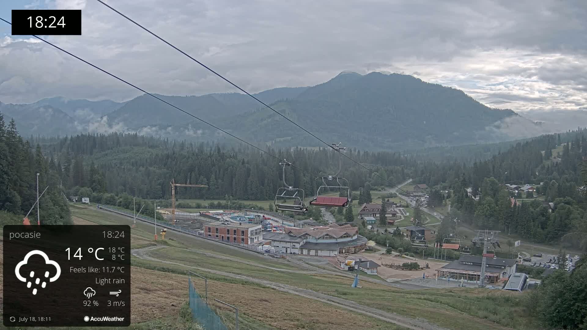 Meander Oravice Village Ski Slopes & Osobita Mountain Live Cam - Vitanova, Tvrdosin, Zilina, Slovakia