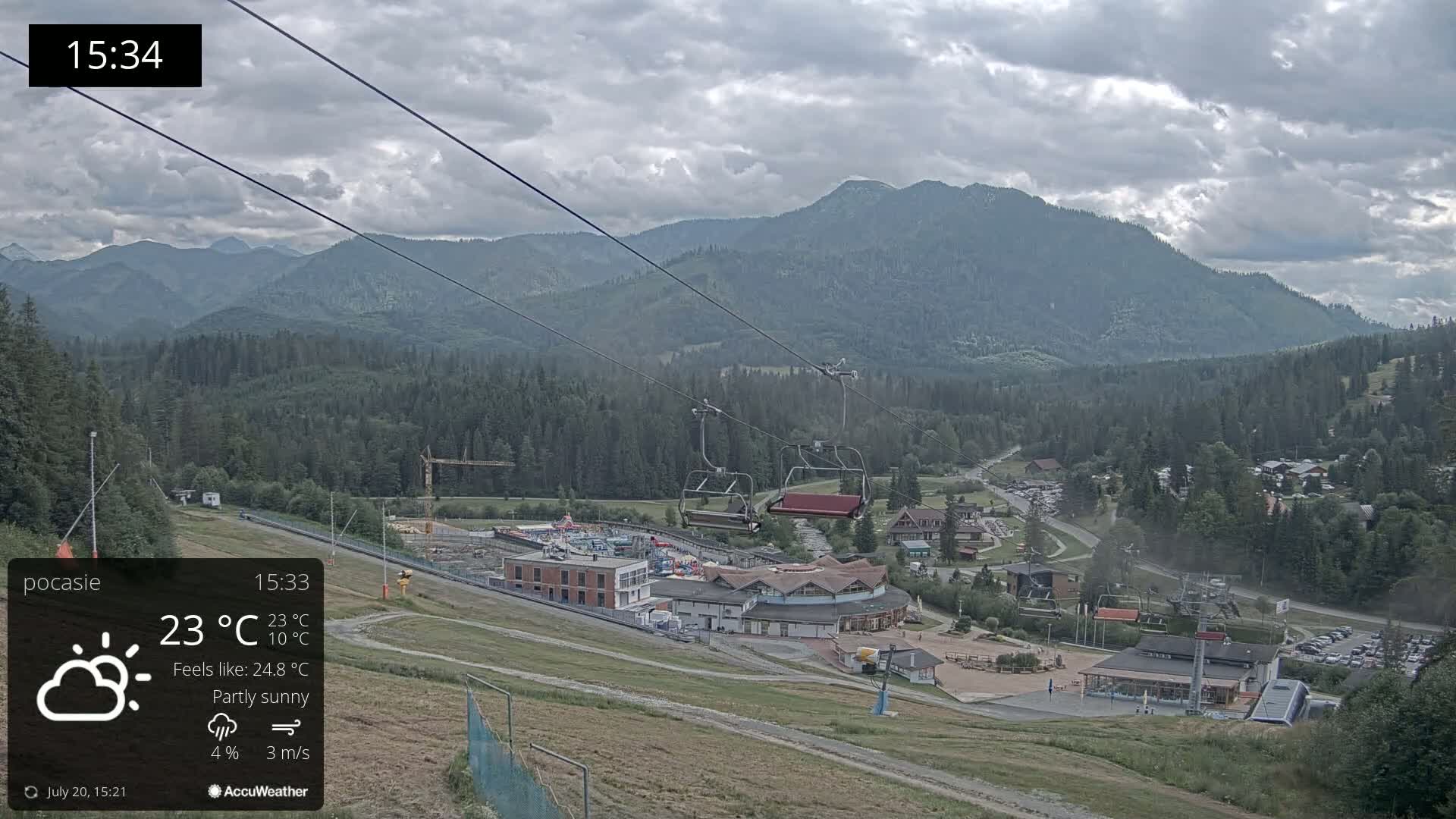 Meander Oravice Village Ski Slopes & Osobita Mountain Live Cam - Vitanova, Tvrdosin, Zilina, Slovakia