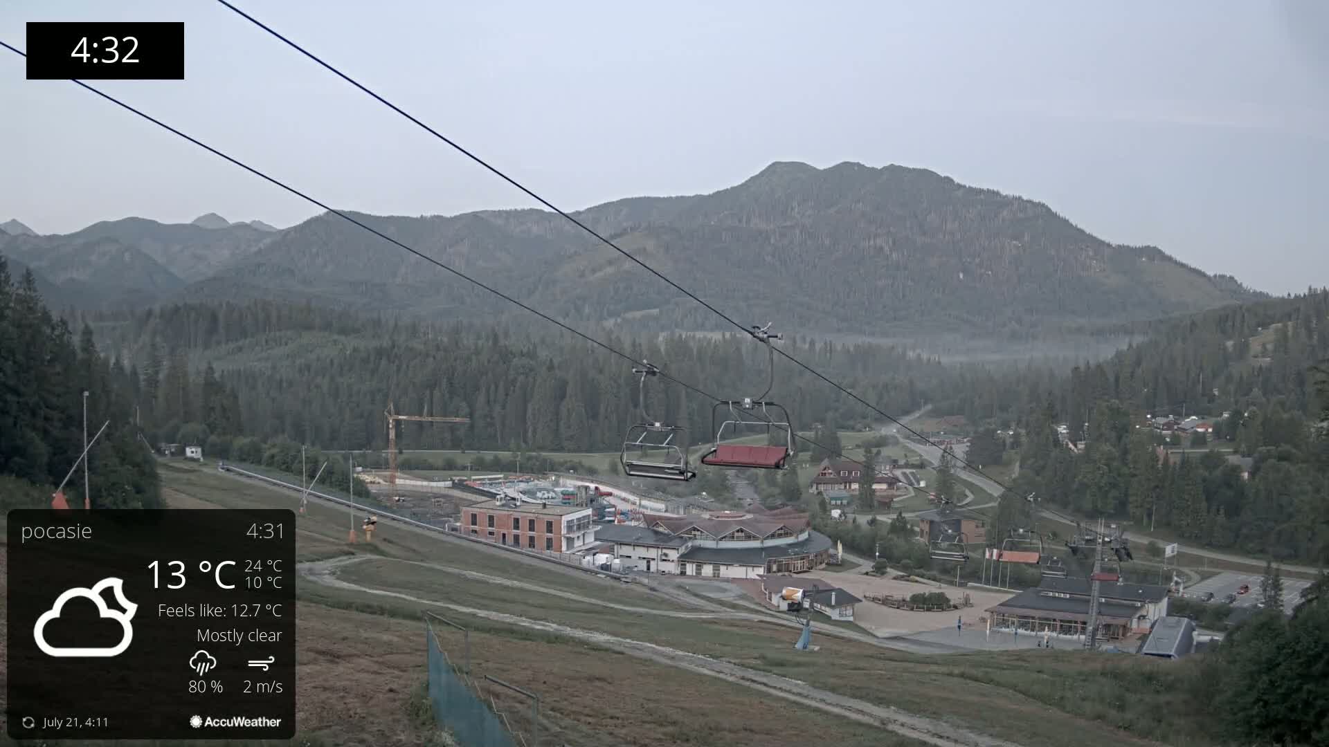Meander Oravice Village Ski Slopes & Osobita Mountain Live Cam - Vitanova, Tvrdosin, Zilina, Slovakia