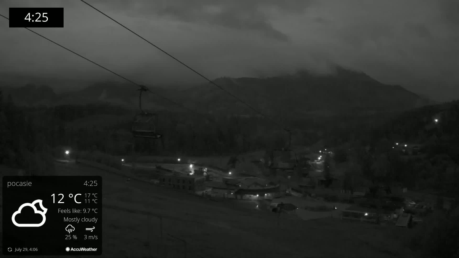 Meander Oravice Village Ski Slopes & Osobita Mountain Live Cam - Vitanova, Tvrdosin, Zilina, Slovakia