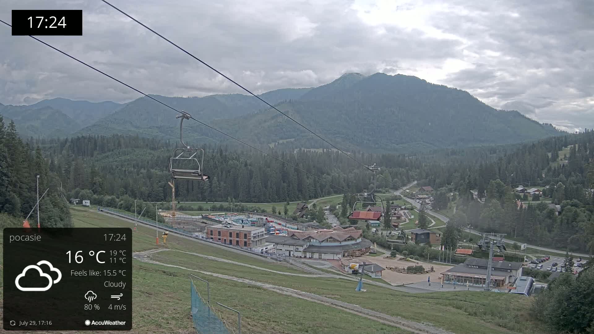 Meander Oravice Village Ski Slopes & Osobita Mountain Live Cam - Vitanova, Tvrdosin, Zilina, Slovakia