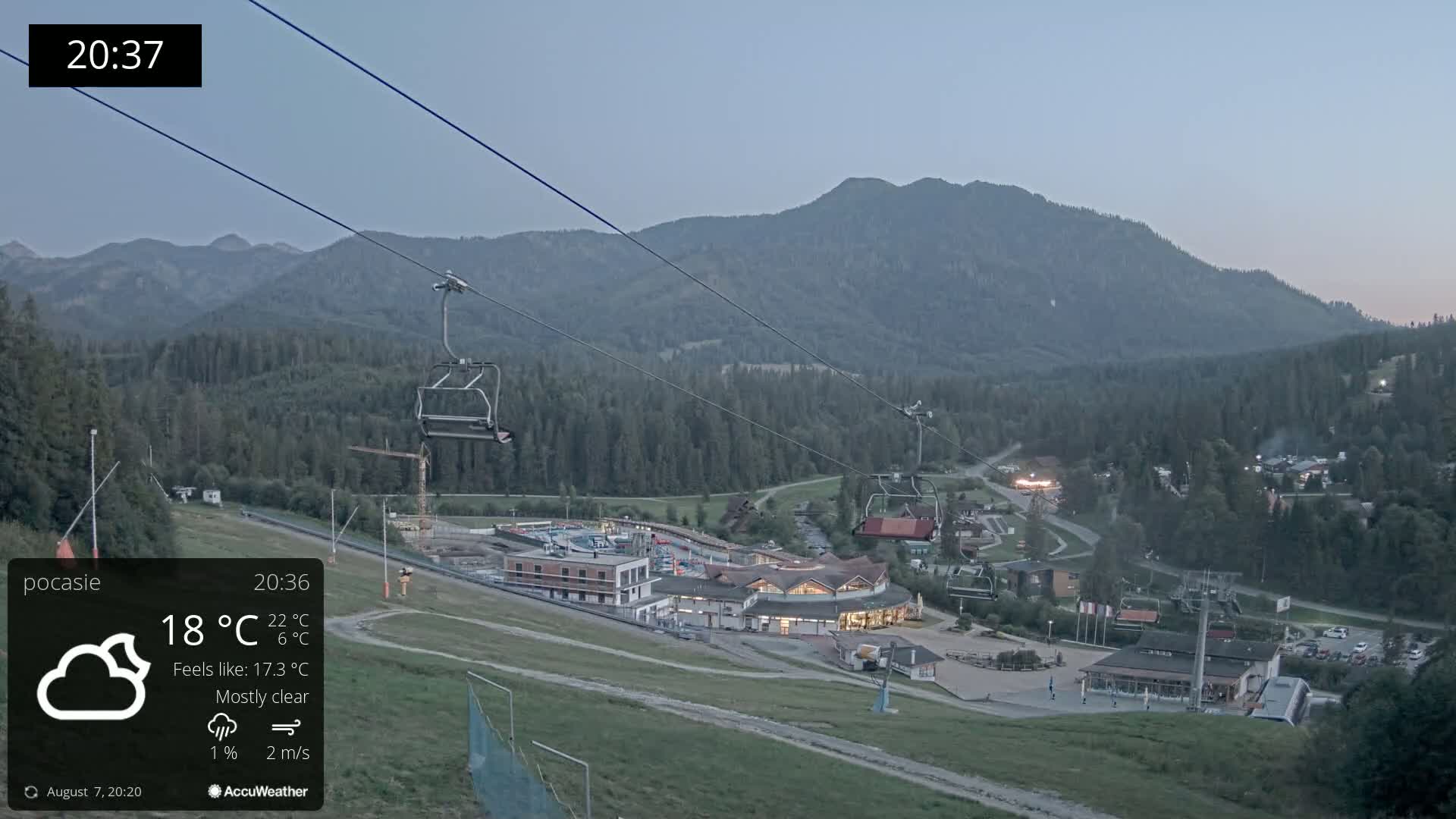 Meander Oravice Village Ski Slopes & Osobita Mountain Live Cam - Vitanova, Tvrdosin, Zilina, Slovakia