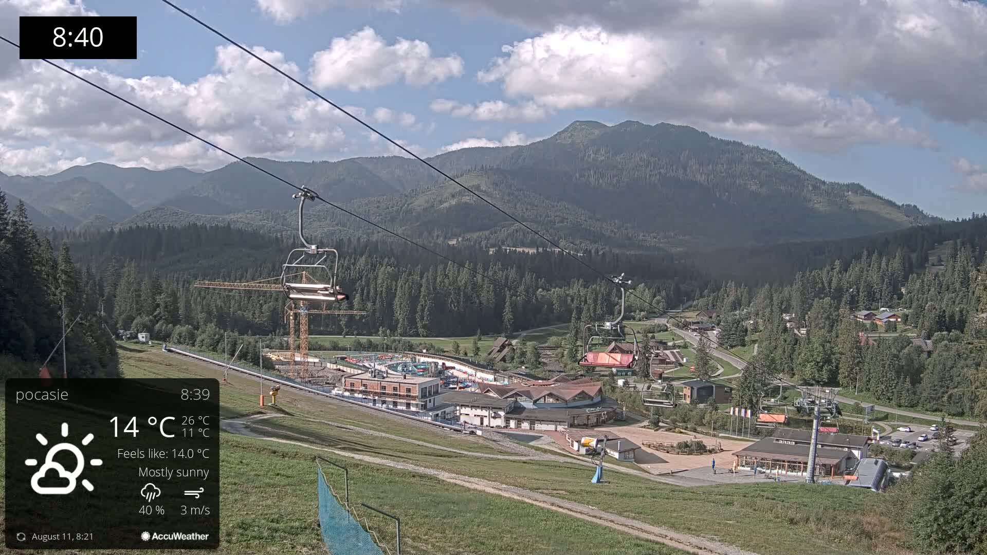Meander Oravice Village Ski Slopes & Osobita Mountain Live Cam - Vitanova, Tvrdosin, Zilina, Slovakia