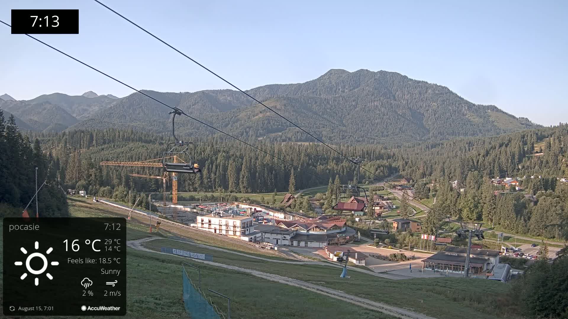 Meander Oravice Village Ski Slopes & Osobita Mountain Live Cam - Vitanova, Tvrdosin, Zilina, Slovakia