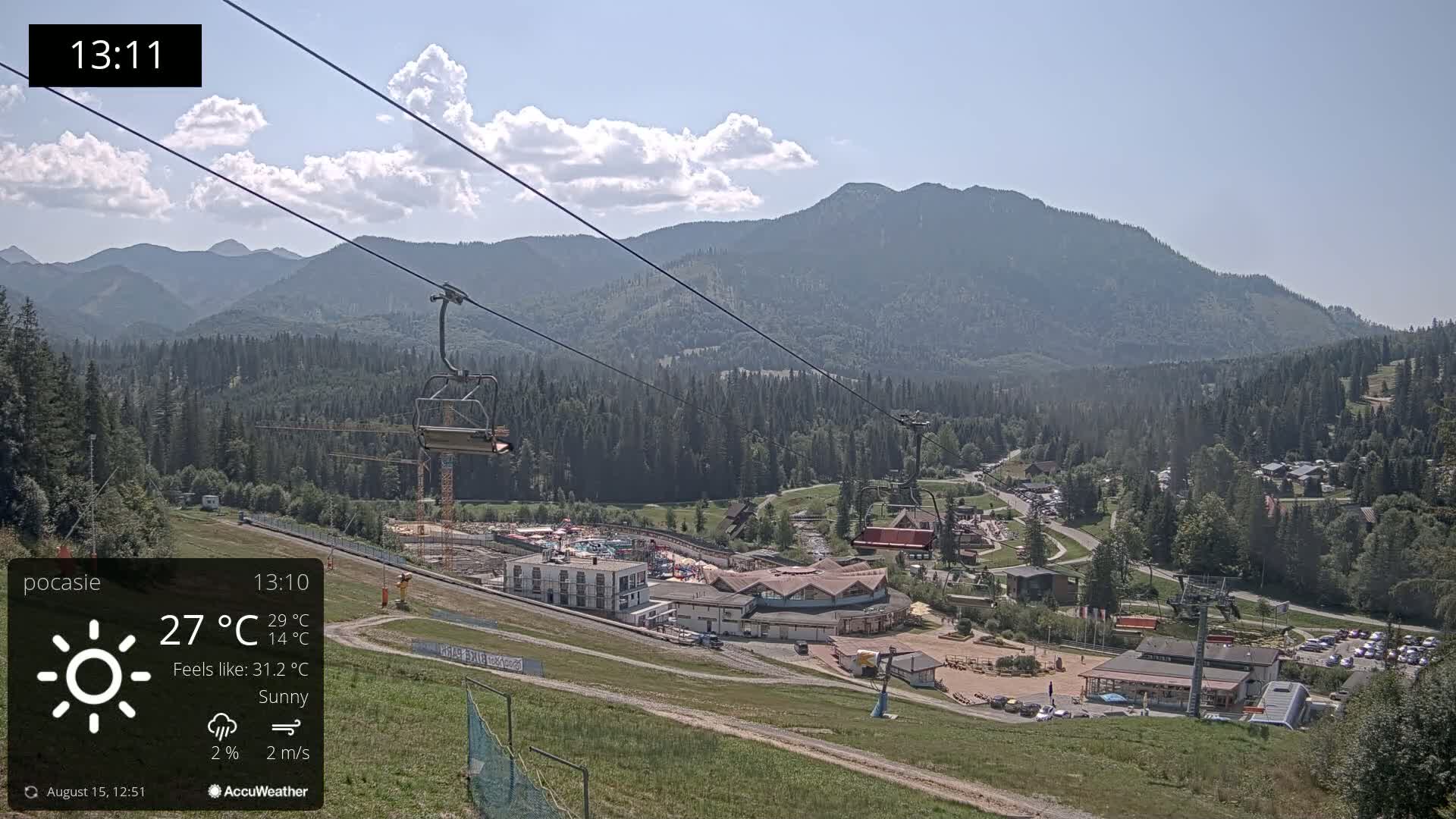 Meander Oravice Village Ski Slopes & Osobita Mountain Live Cam - Vitanova, Tvrdosin, Zilina, Slovakia
