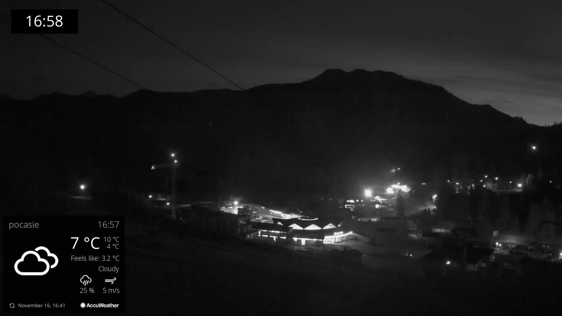 Meander Oravice Village Ski Slopes & Osobita Mountain Live Cam - Vitanova, Tvrdosin, Zilina, Slovakia