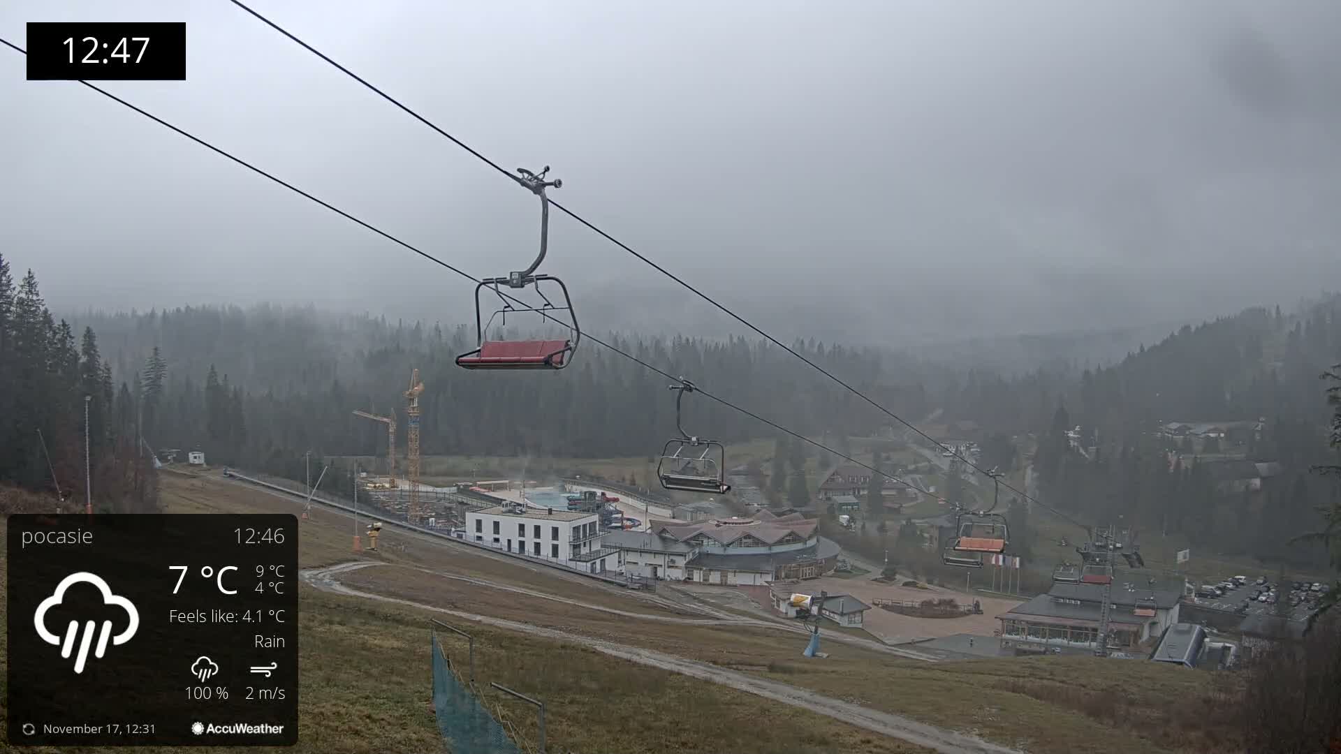 Meander Oravice Village Ski Slopes & Osobita Mountain Live Cam - Vitanova, Tvrdosin, Zilina, Slovakia