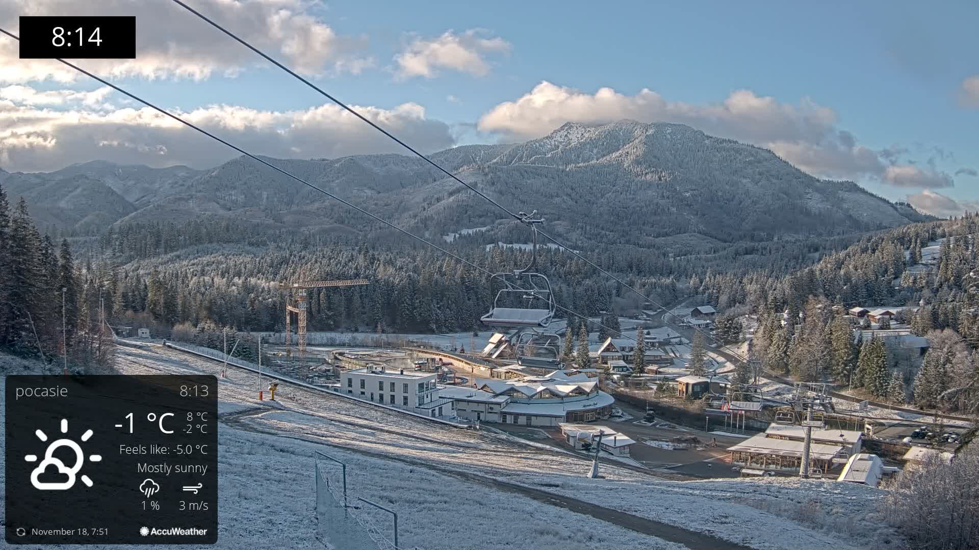 Meander Oravice Village Ski Slopes & Osobita Mountain Live Cam - Vitanova, Tvrdosin, Zilina, Slovakia