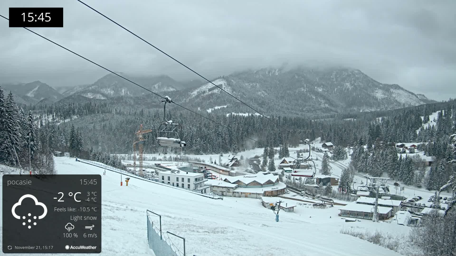 Meander Oravice Village Ski Slopes & Osobita Mountain Live Cam - Vitanova, Tvrdosin, Zilina, Slovakia