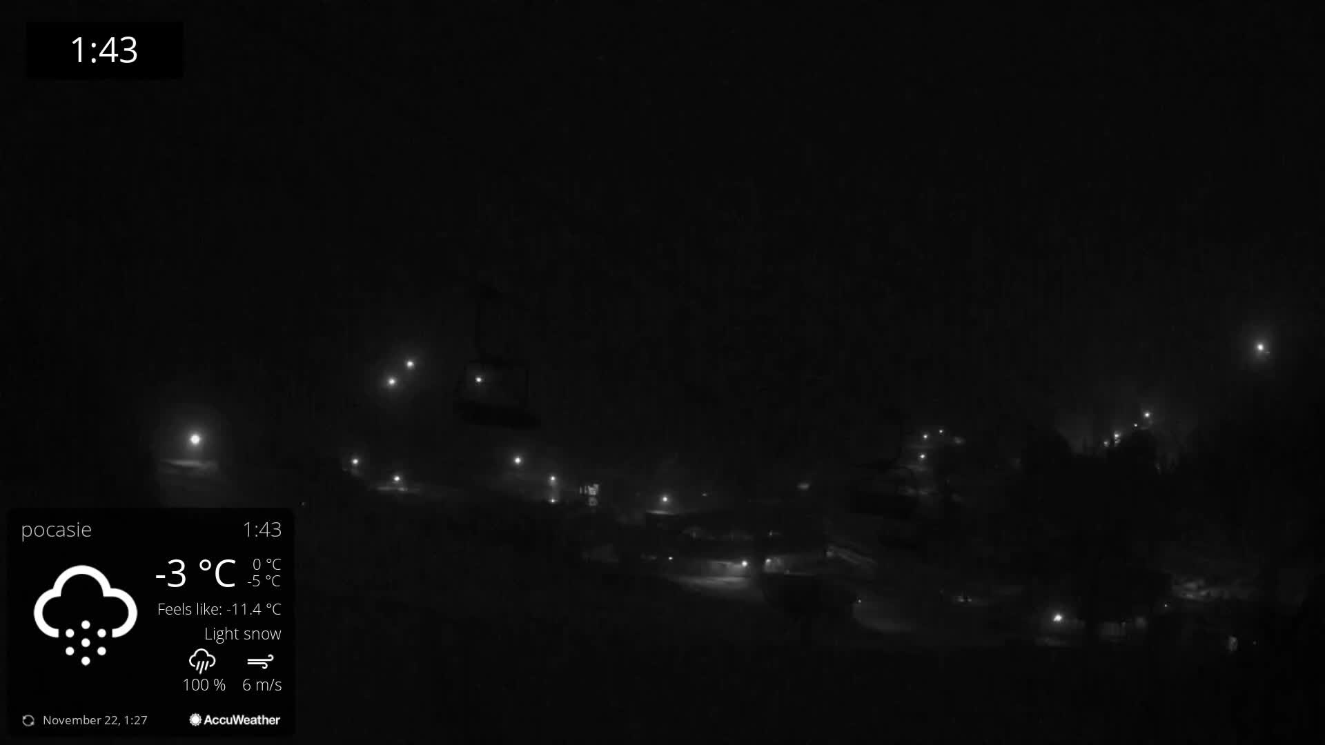 Meander Oravice Village Ski Slopes & Osobita Mountain Live Cam - Vitanova, Tvrdosin, Zilina, Slovakia