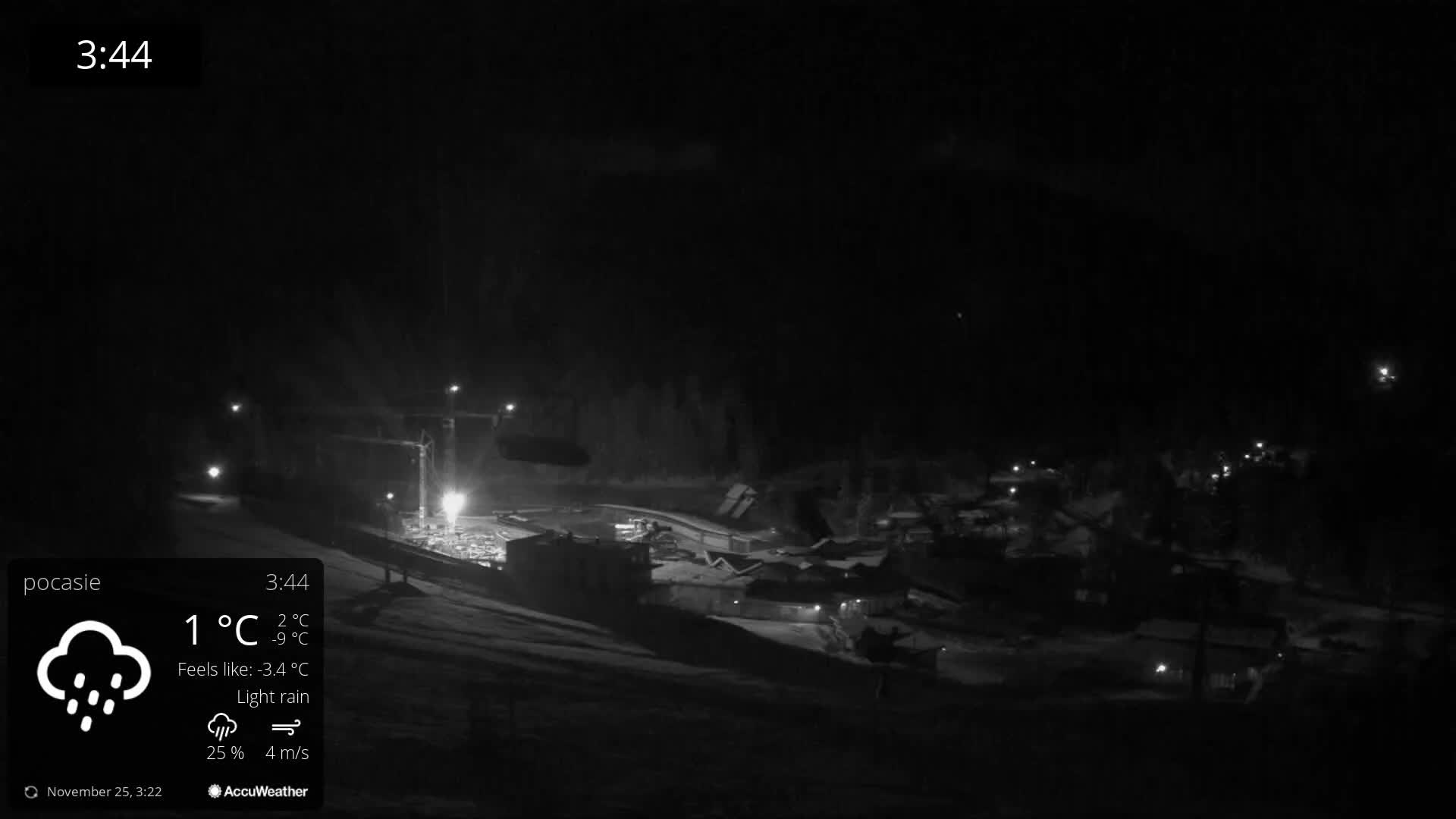 Meander Oravice Village Ski Slopes & Osobita Mountain Live Cam - Vitanova, Tvrdosin, Zilina, Slovakia