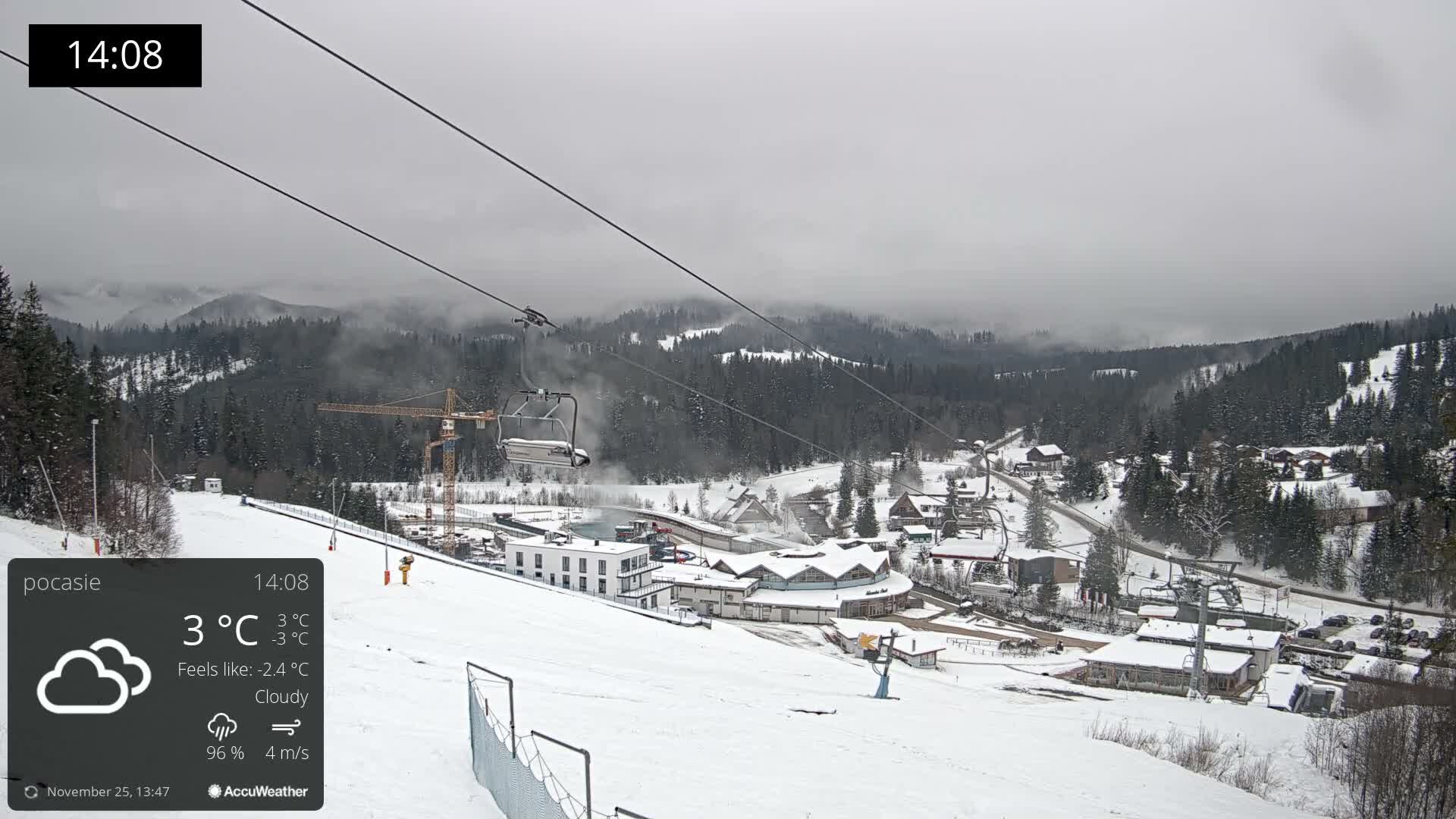 Meander Oravice Village Ski Slopes & Osobita Mountain Live Cam - Vitanova, Tvrdosin, Zilina, Slovakia