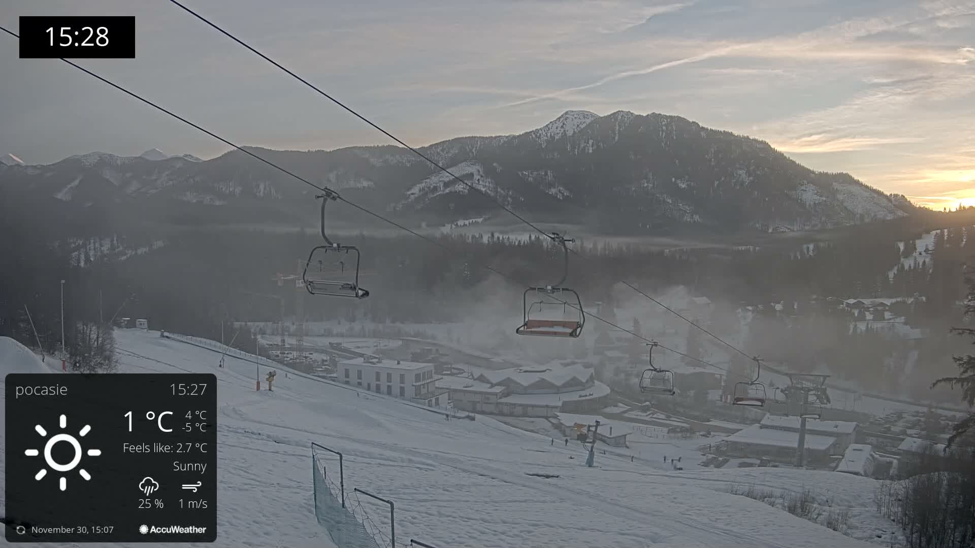 Meander Oravice Village Ski Slopes & Osobita Mountain Live Cam - Vitanova, Tvrdosin, Zilina, Slovakia