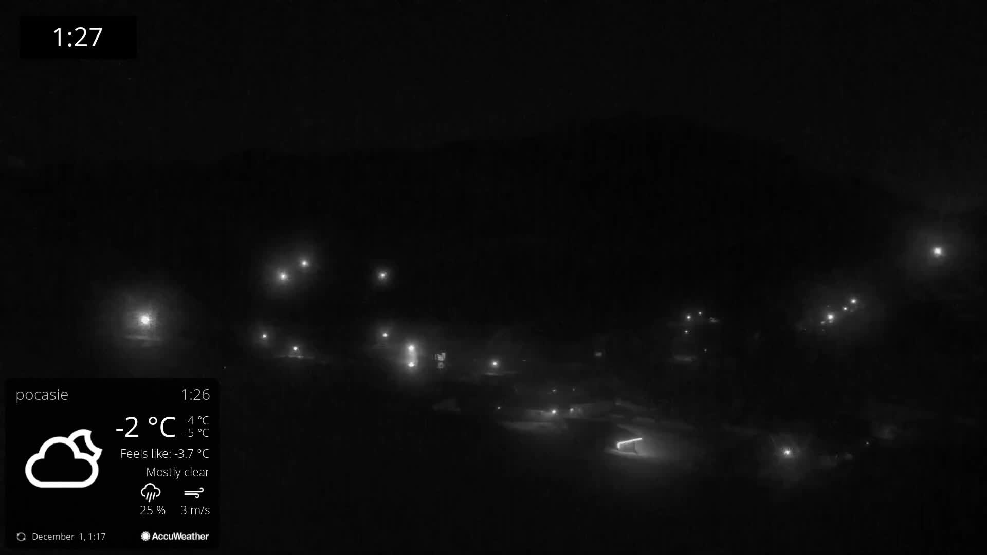 Meander Oravice Village Ski Slopes & Osobita Mountain Live Cam - Vitanova, Tvrdosin, Zilina, Slovakia
