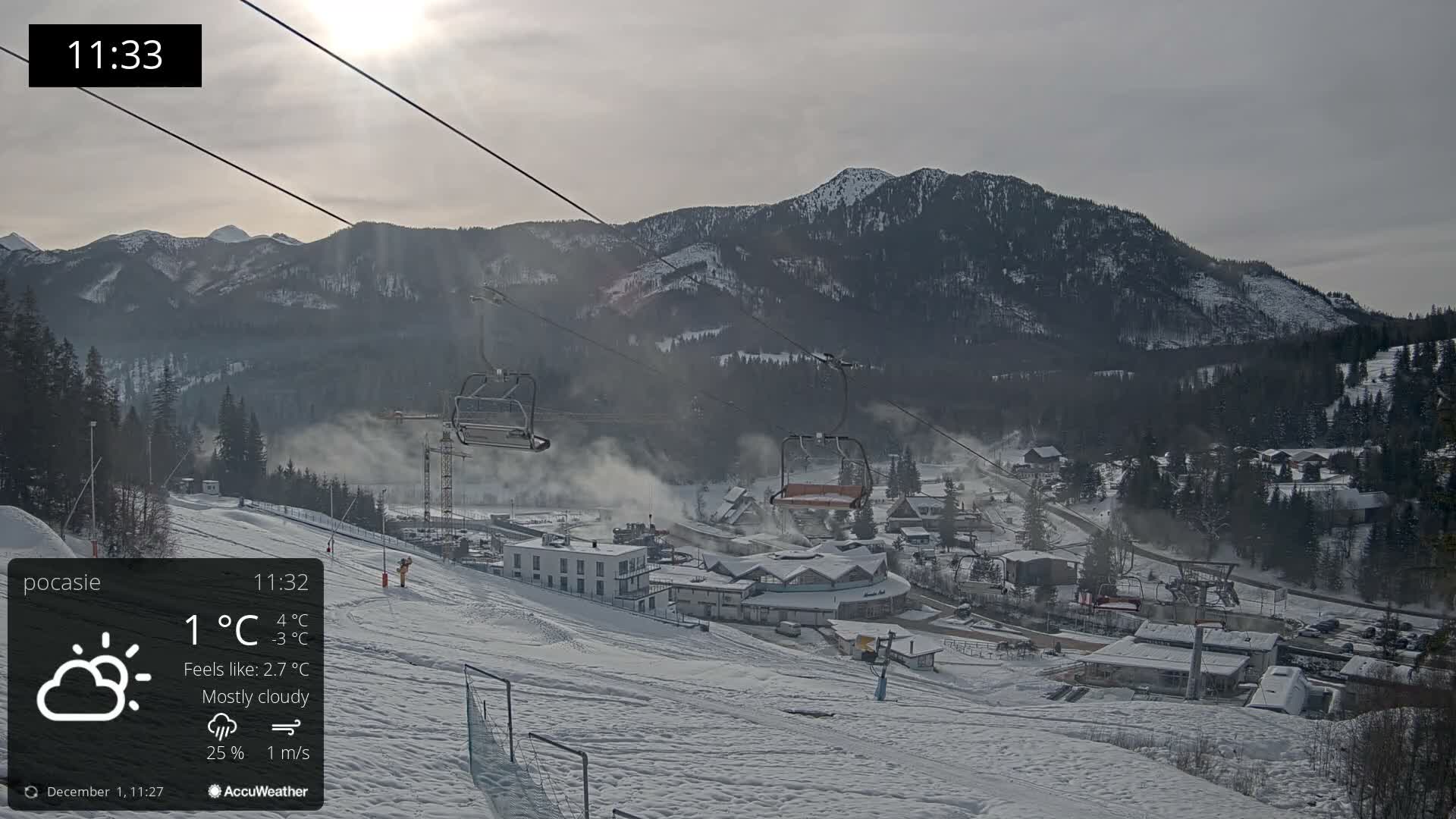 Meander Oravice Village Ski Slopes & Osobita Mountain Live Cam - Vitanova, Tvrdosin, Zilina, Slovakia