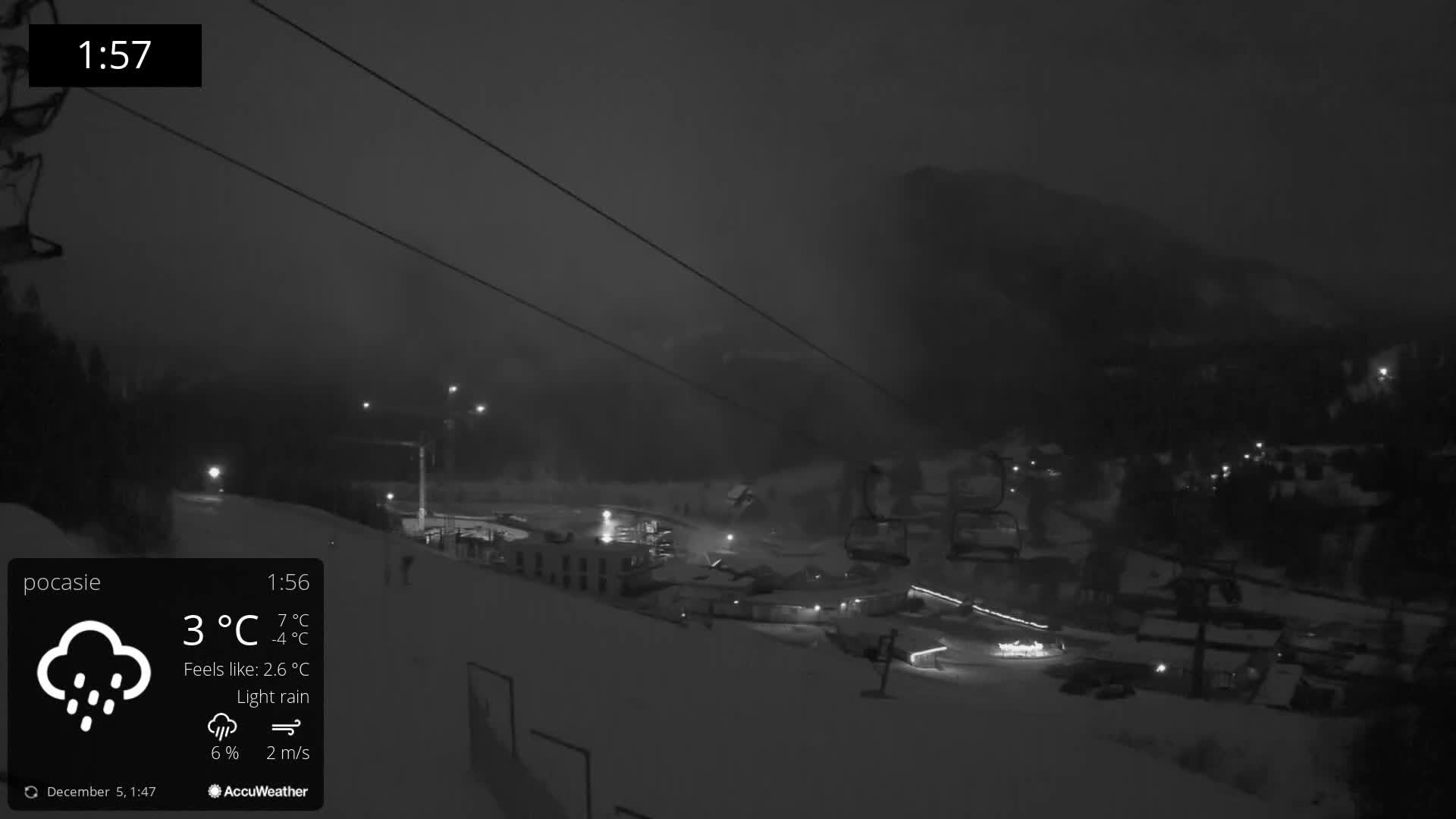 Meander Oravice Village Ski Slopes & Osobita Mountain Live Cam - Vitanova, Tvrdosin, Zilina, Slovakia
