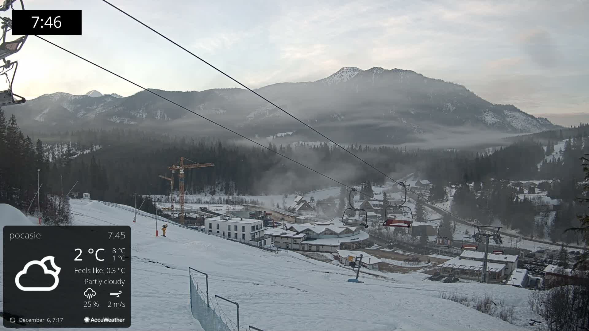 Meander Oravice Village Ski Slopes & Osobita Mountain Live Cam - Vitanova, Tvrdosin, Zilina, Slovakia