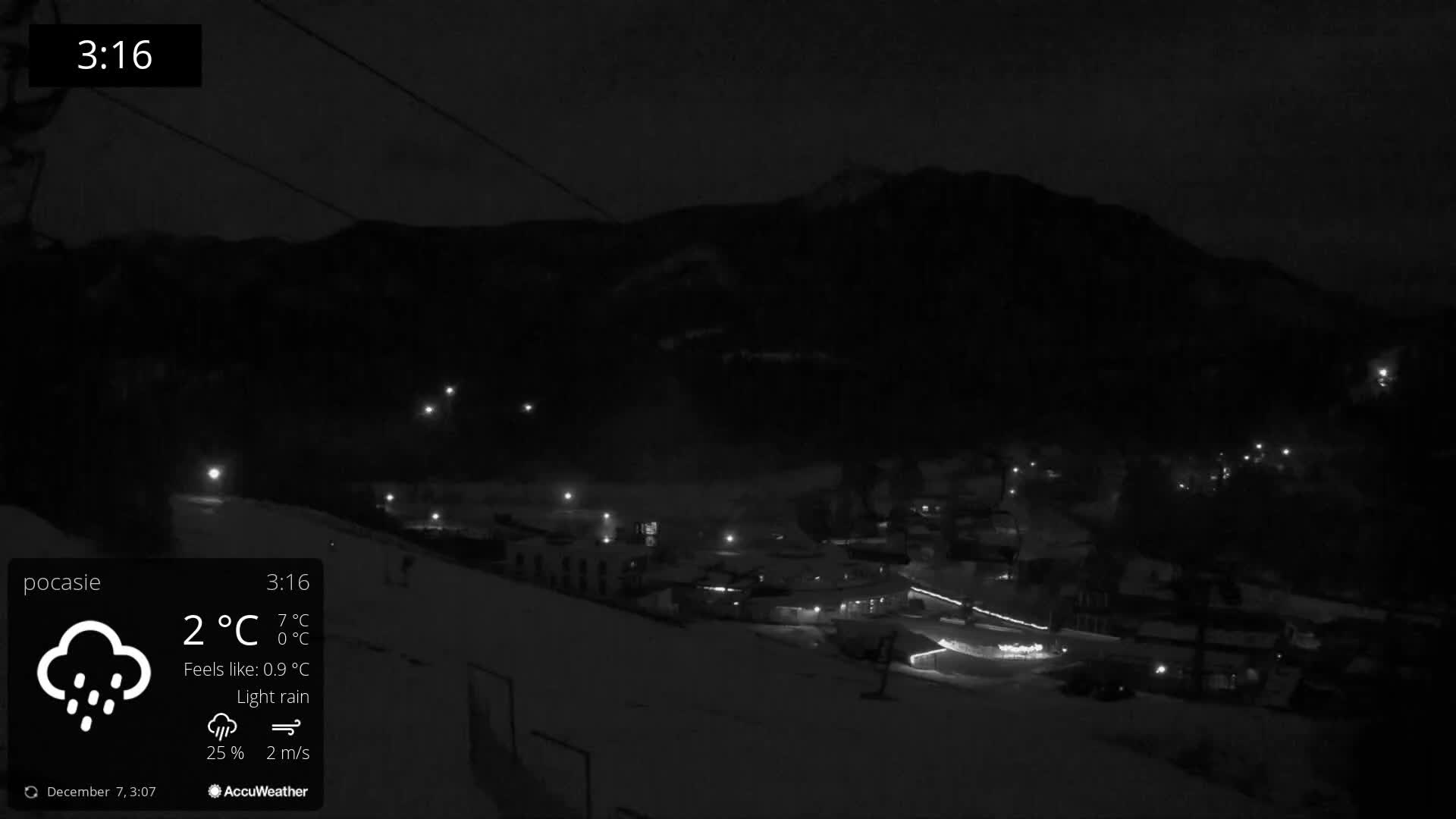 Meander Oravice Village Ski Slopes & Osobita Mountain Live Cam - Vitanova, Tvrdosin, Zilina, Slovakia