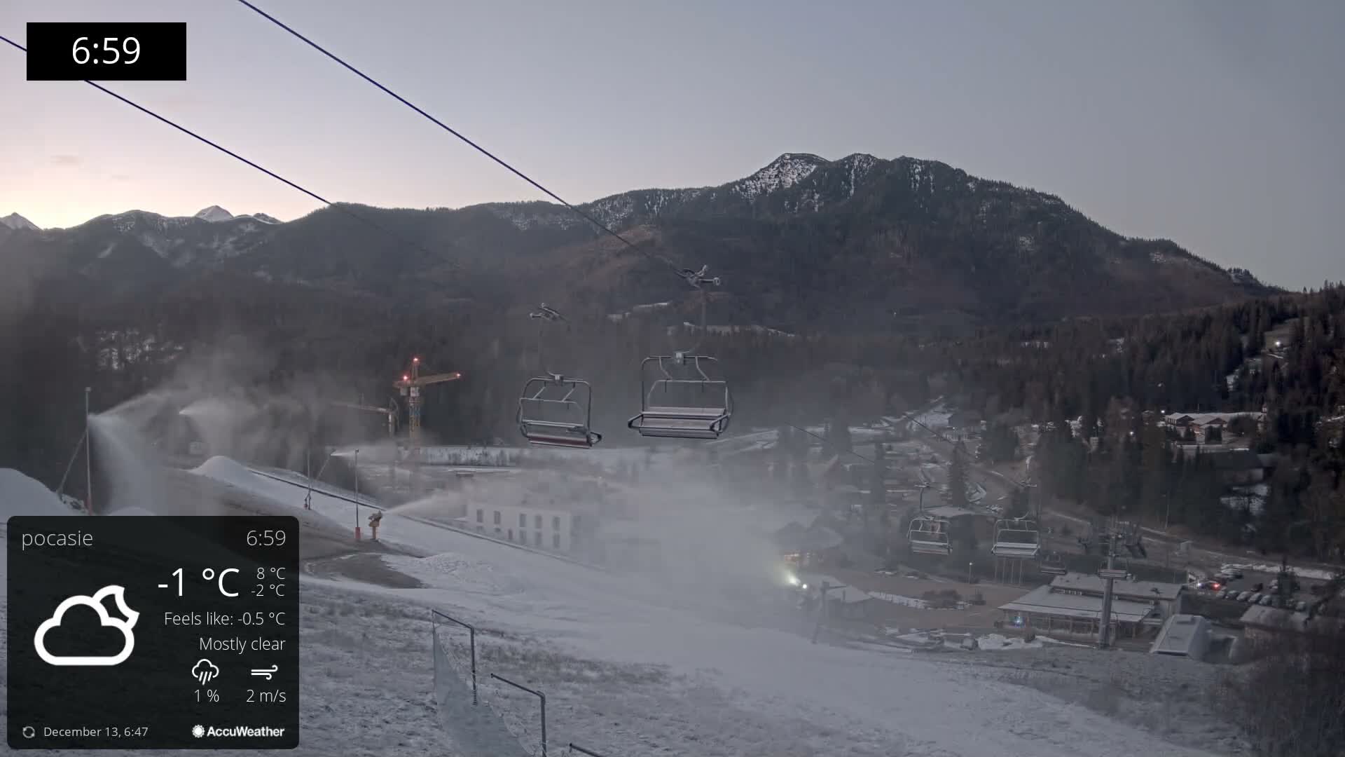 Meander Oravice Village Ski Slopes & Osobita Mountain Live Cam - Vitanova, Tvrdosin, Zilina, Slovakia
