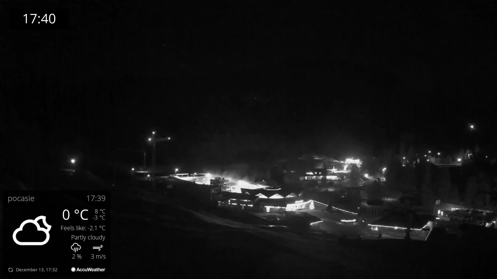 Meander Oravice Village Ski Slopes & Osobita Mountain Live Cam - Vitanova, Tvrdosin, Zilina, Slovakia