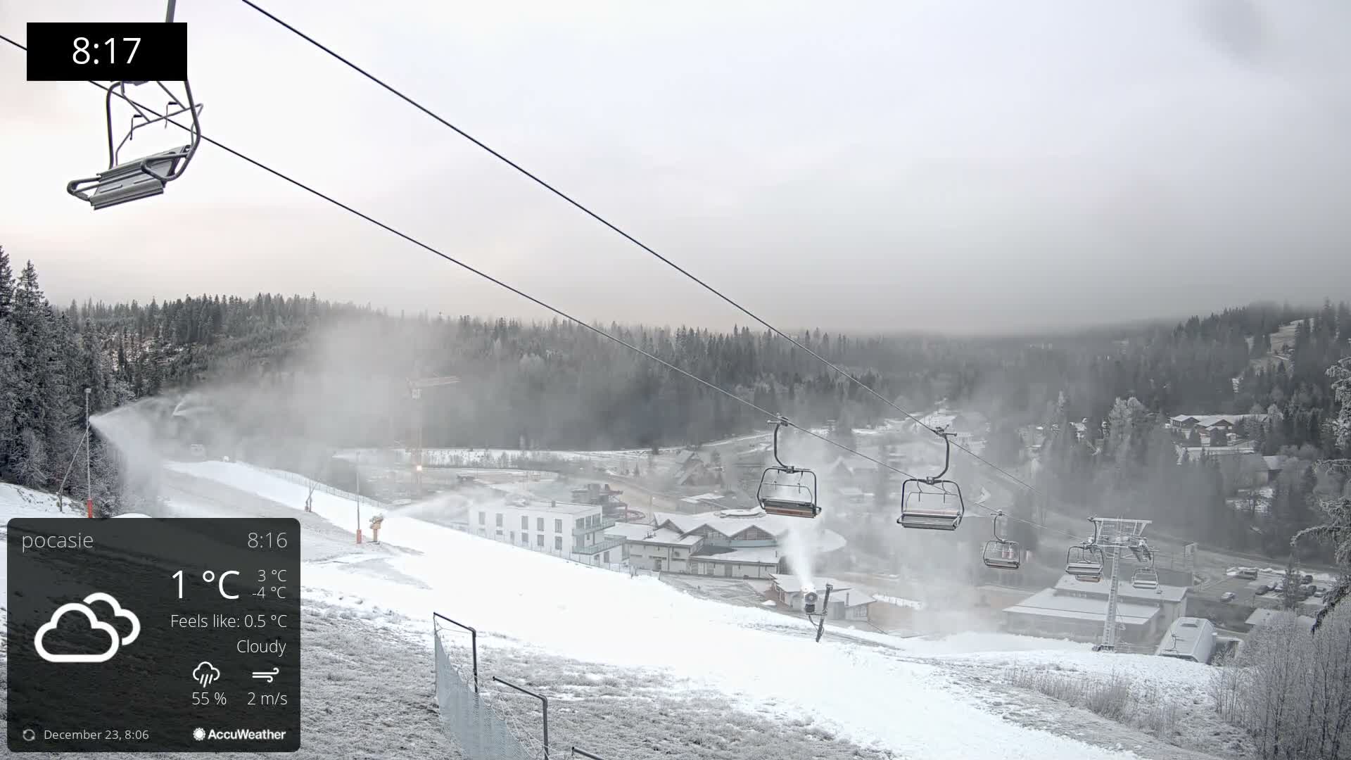 Meander Oravice Village Ski Slopes & Osobita Mountain Live Cam - Vitanova, Tvrdosin, Zilina, Slovakia