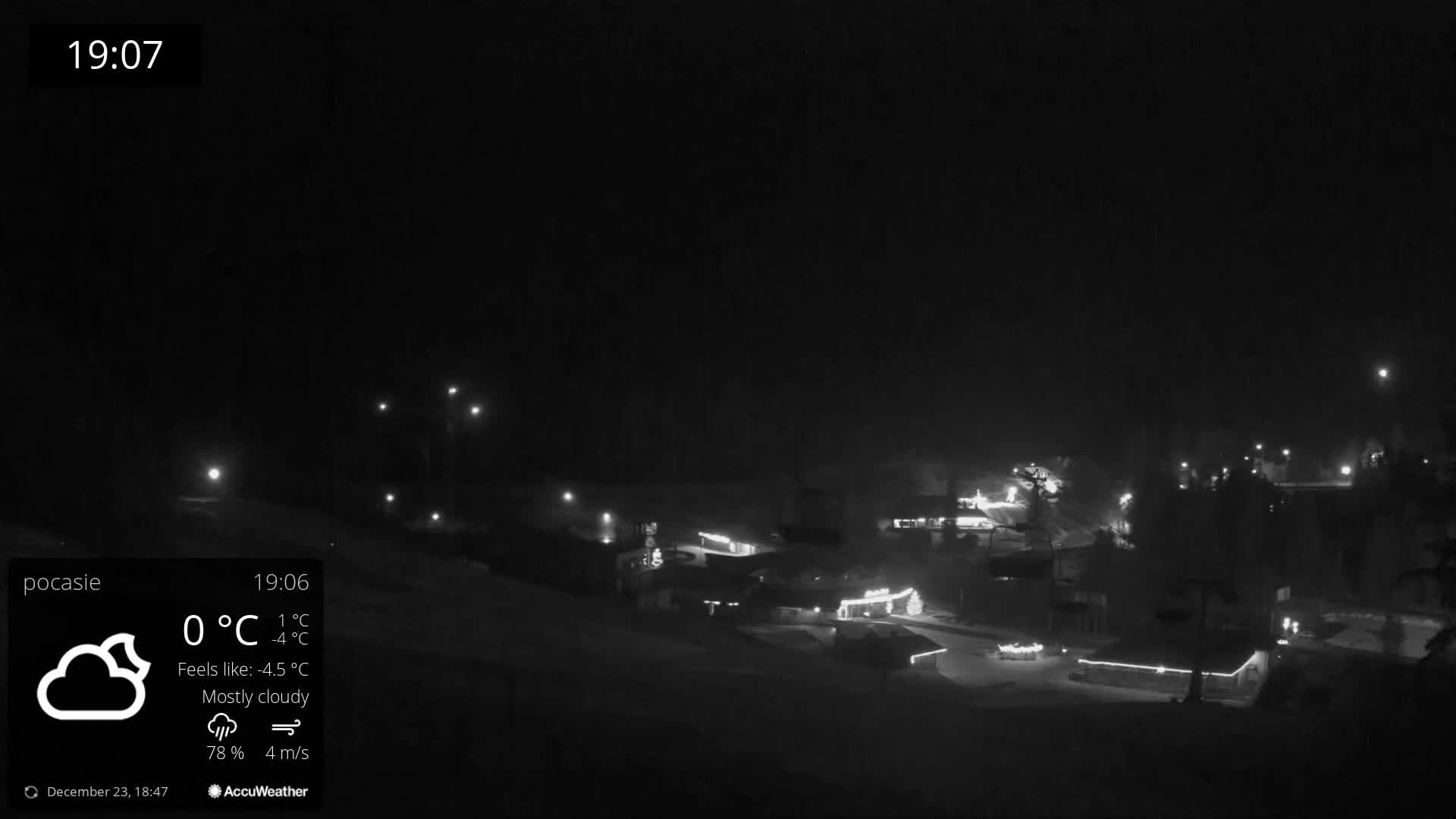 Meander Oravice Village Ski Slopes & Osobita Mountain Live Cam - Vitanova, Tvrdosin, Zilina, Slovakia