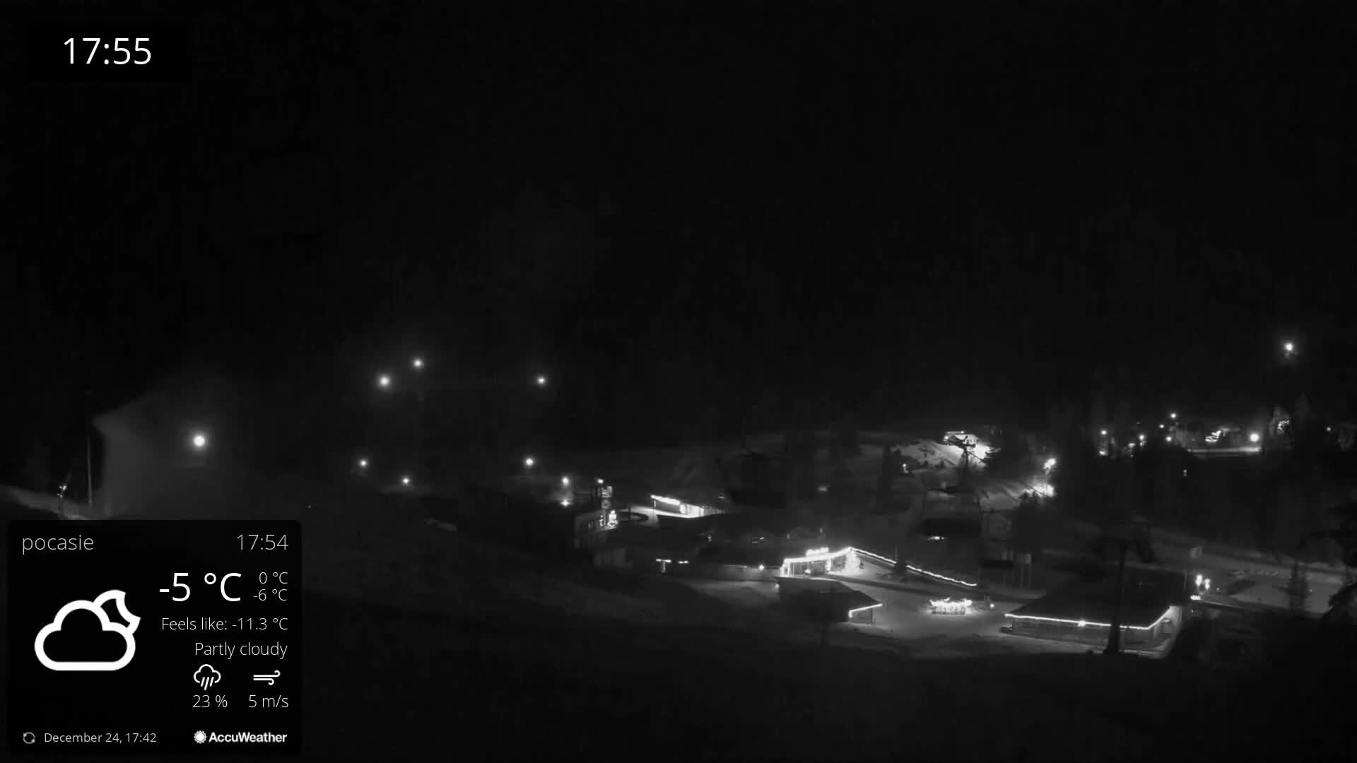 Meander Oravice Village Ski Slopes & Osobita Mountain Live Cam - Vitanova, Tvrdosin, Zilina, Slovakia