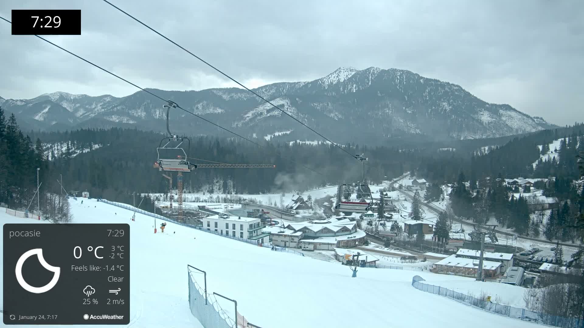 Meander Oravice Village Ski Slopes & Osobita Mountain Live Cam - Vitanova, Tvrdosin, Zilina, Slovakia