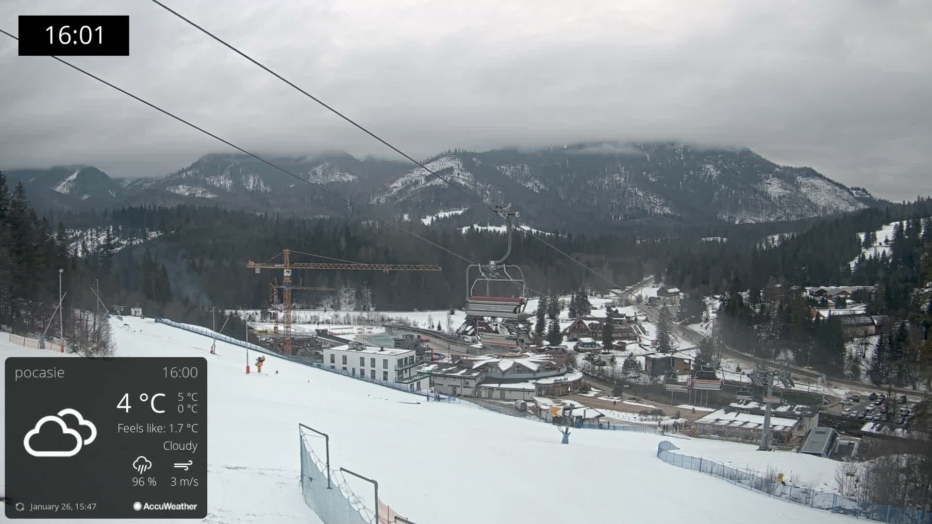 Meander Oravice Village Ski Slopes & Osobita Mountain Live Cam - Vitanova, Tvrdosin, Zilina, Slovakia