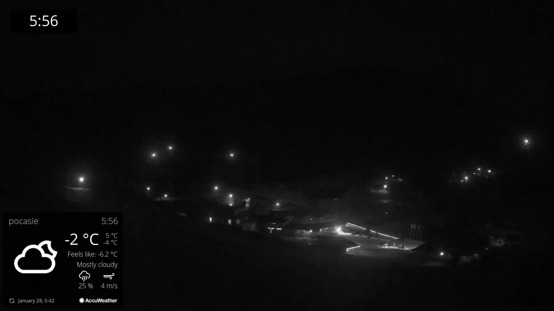 Meander Oravice Village Ski Slopes & Osobita Mountain Live Cam - Vitanova, Tvrdosin, Zilina, Slovakia