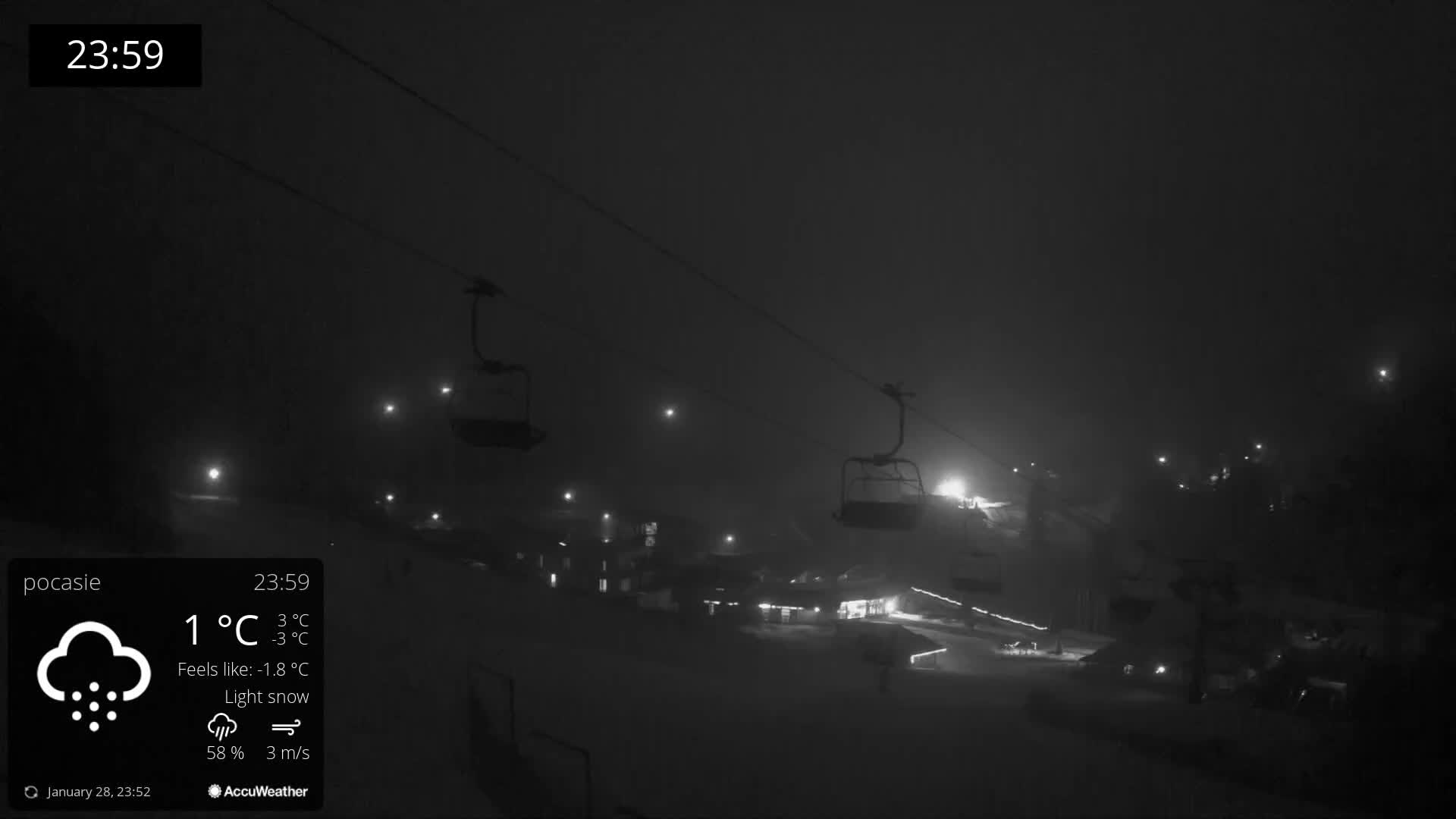Meander Oravice Village Ski Slopes & Osobita Mountain Live Cam - Vitanova, Tvrdosin, Zilina, Slovakia